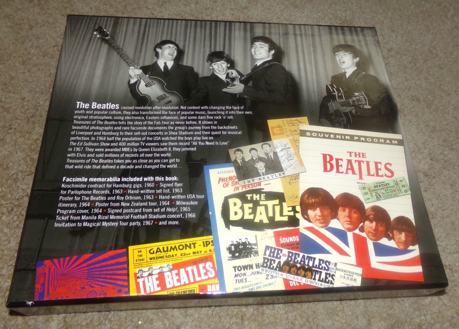 Treasures Of The Beatles Box Set Illustrated Book & Facsimiles Rare Memorabilia