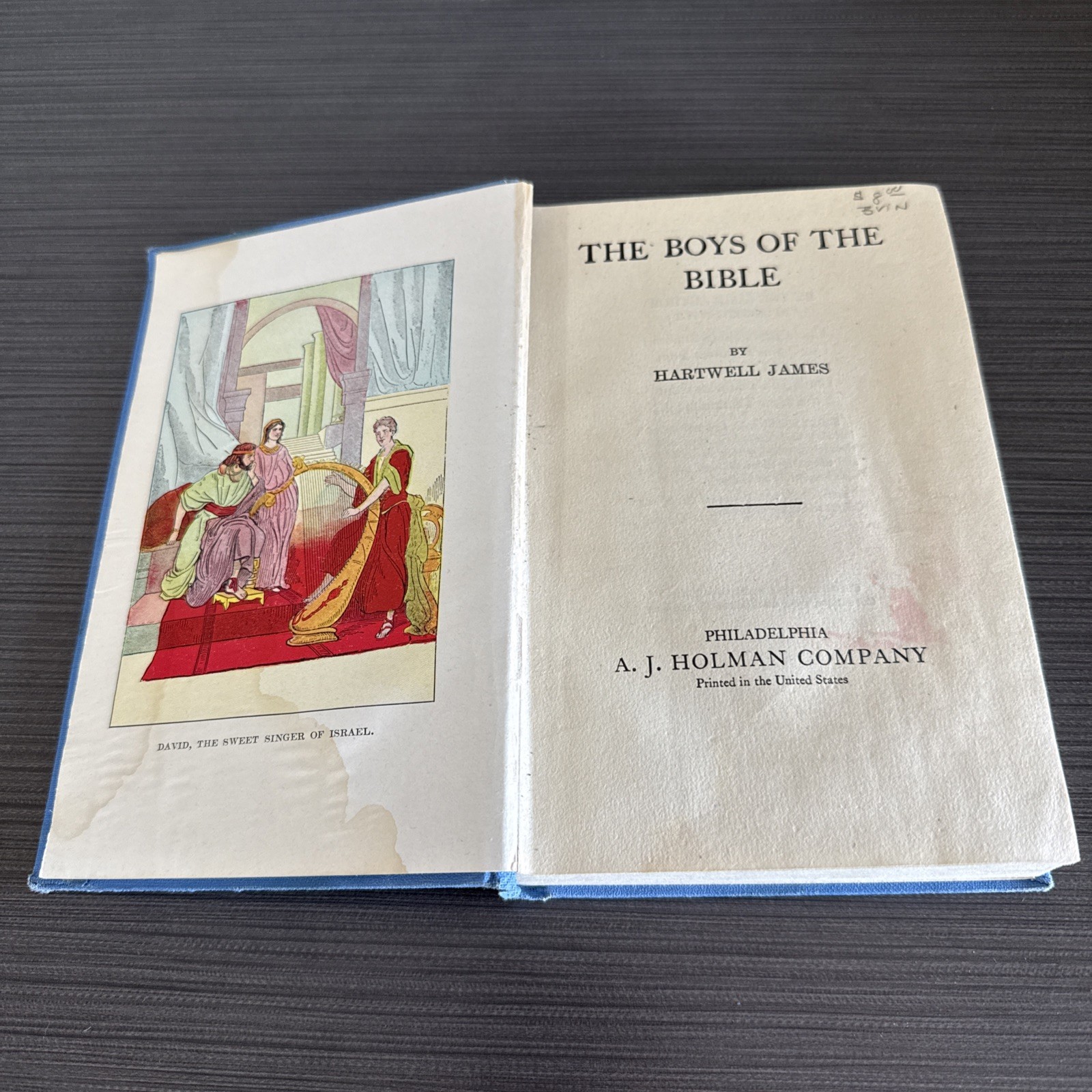 Antique “The Boys of the Bible” 1916 Illustrated HC Book by Hartwell James