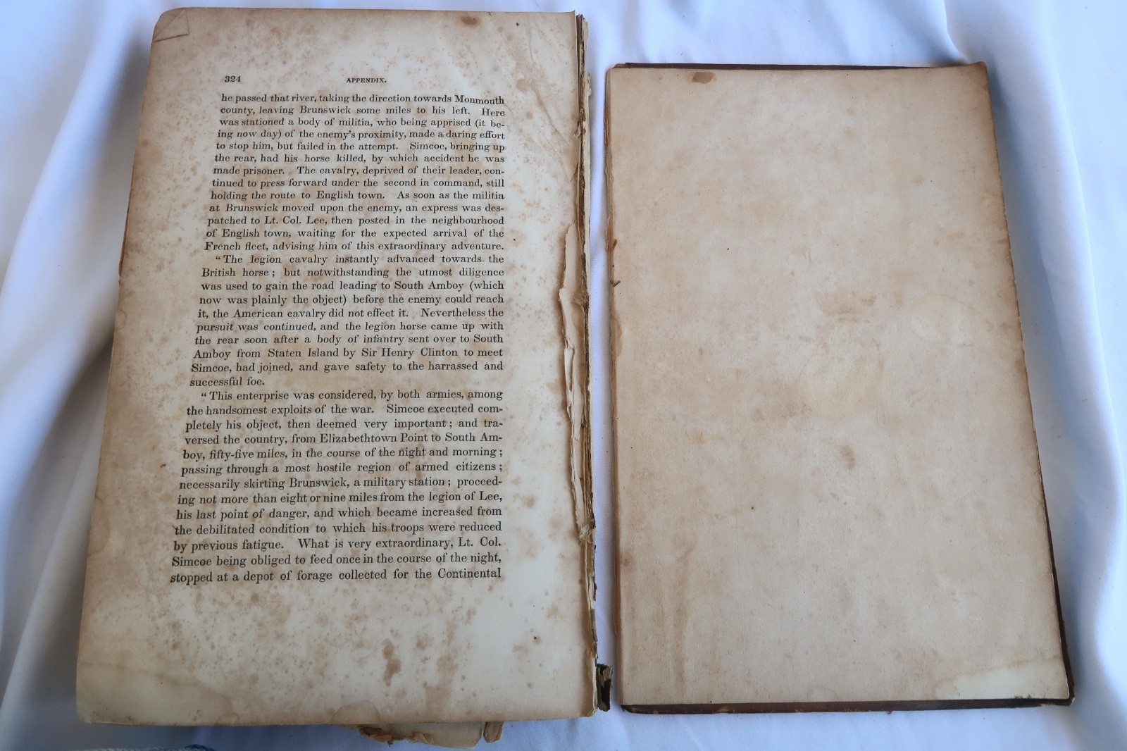 SIMCOE’S MILITARY JOURNAL 1844: Queen’s Rangers – 10 Folding Maps – READ DESC