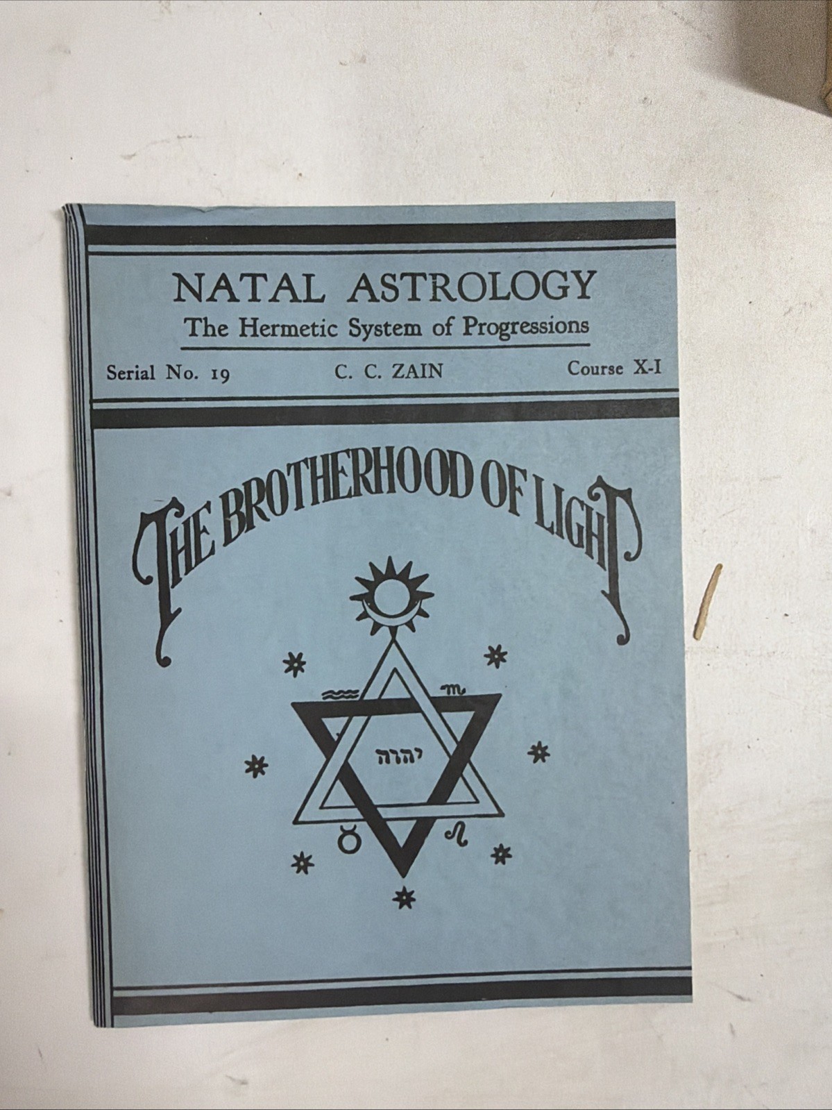 Natal Astrology, C. C. Zain, The Brotherhood of Light Courses Lot of 9, 1934