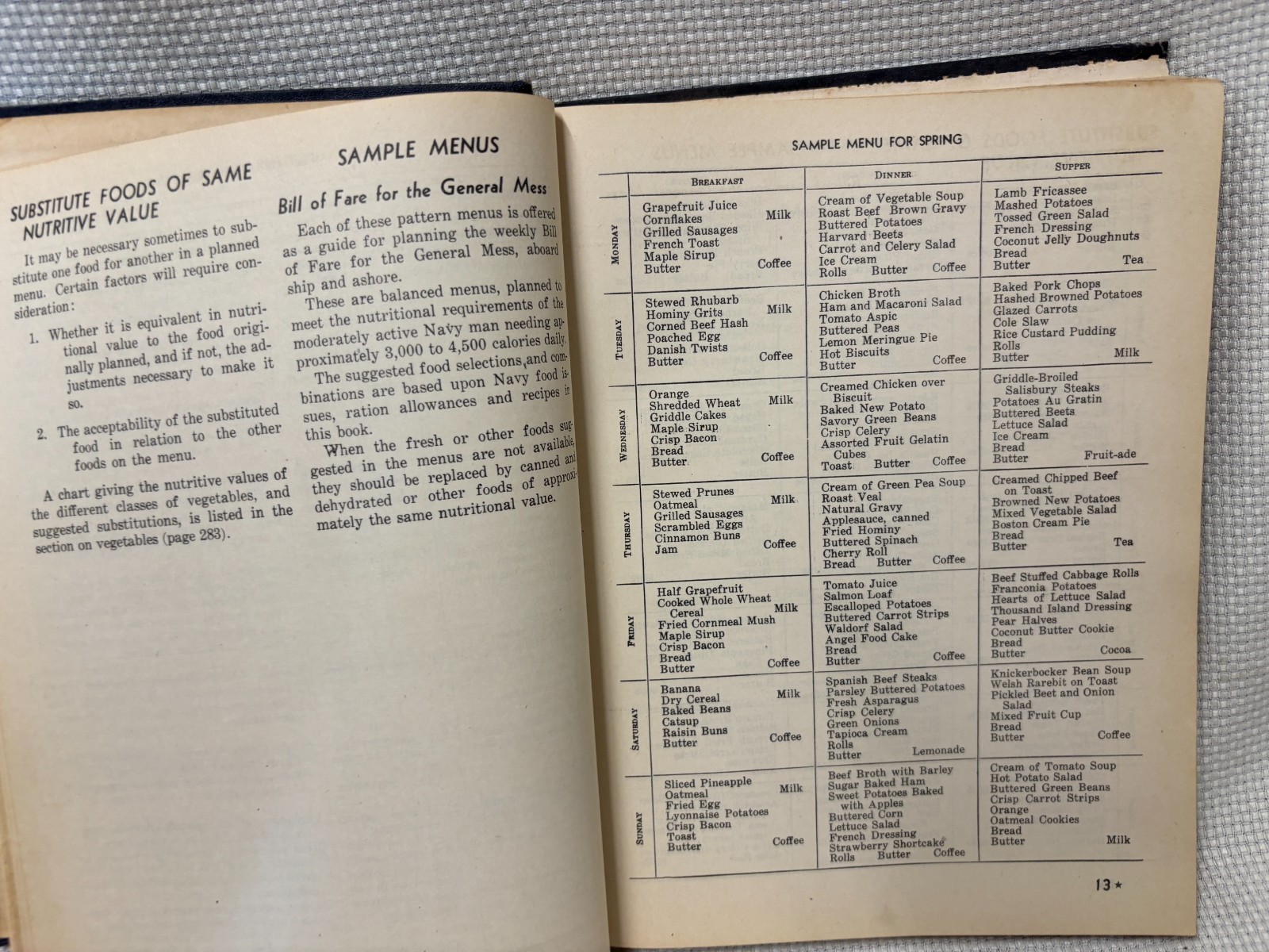 The Cookbook of the United States Navy HC Revised 1945