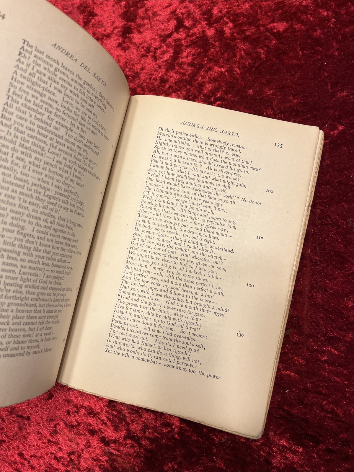 1896 POEMS of ROBERT BROWNING Antique Luxury Edition LEATHER COVERS