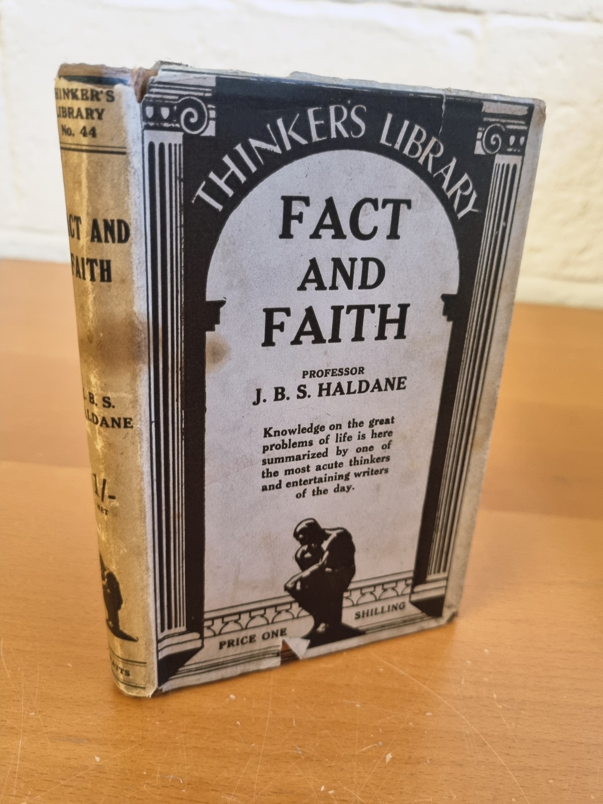 J. B. S. HALDANE Fact and Faith – 1934 in d/j – Thinker’s Library No. 44 – w