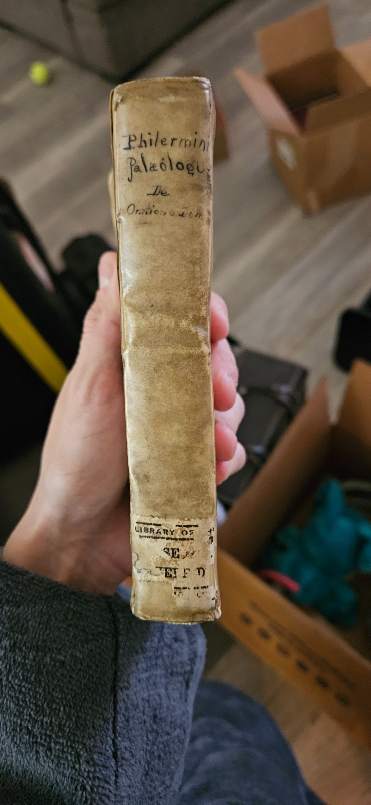 1673 Phileremi Palaeologi De Oratione Dominica Latin Book Vellum Binding Louvain