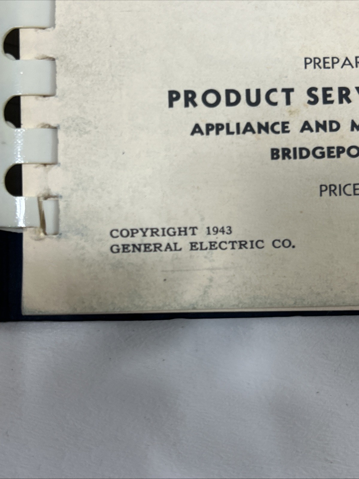 Appliance Service Handbook – General Electric (Spiral, Paperback, 1944)