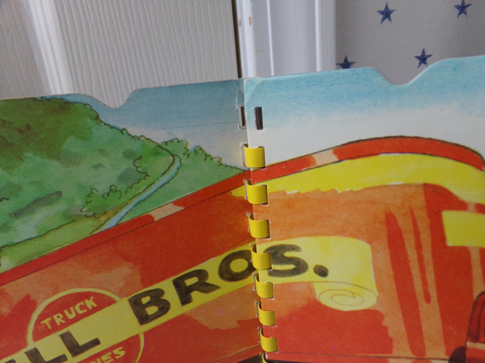 Trucks A Sturdi-Contour Book Vtg Wonder Picture Board Book Made in USA Toddler $