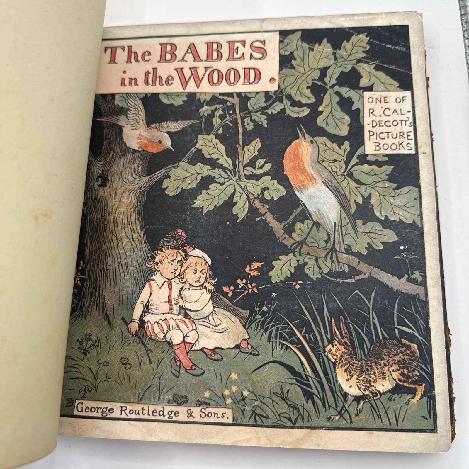 Antique Randolph Caldecott Picture Books 5 Titles Leather Bound 1878-1880