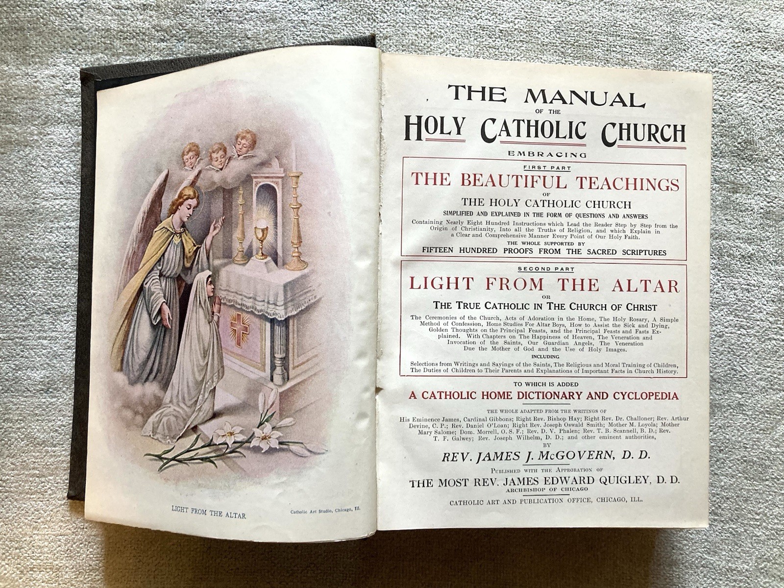 Manual Of The Holy Catholic Church, 1906, Part Two, Light From The Altar, Illus.