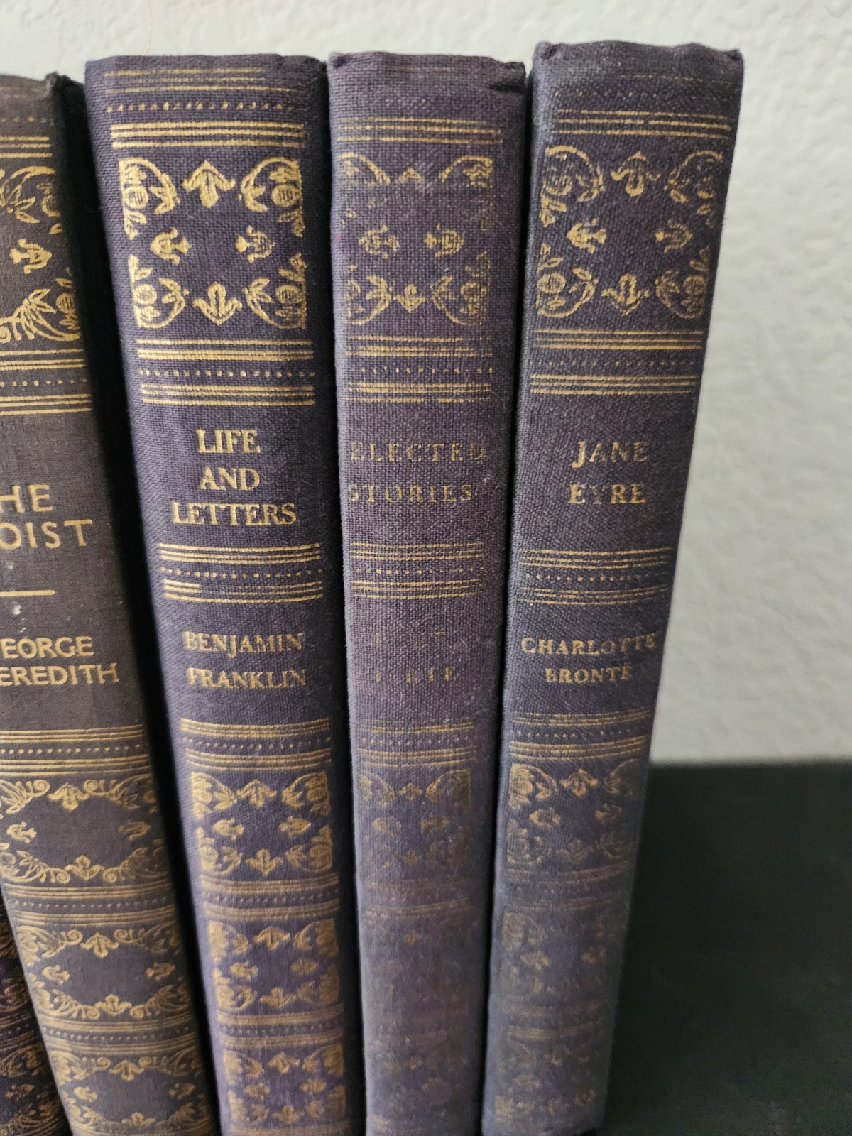 (9)Vtg 1930s HC books Classic Blue Gold Poets Variety Authors American Publisher