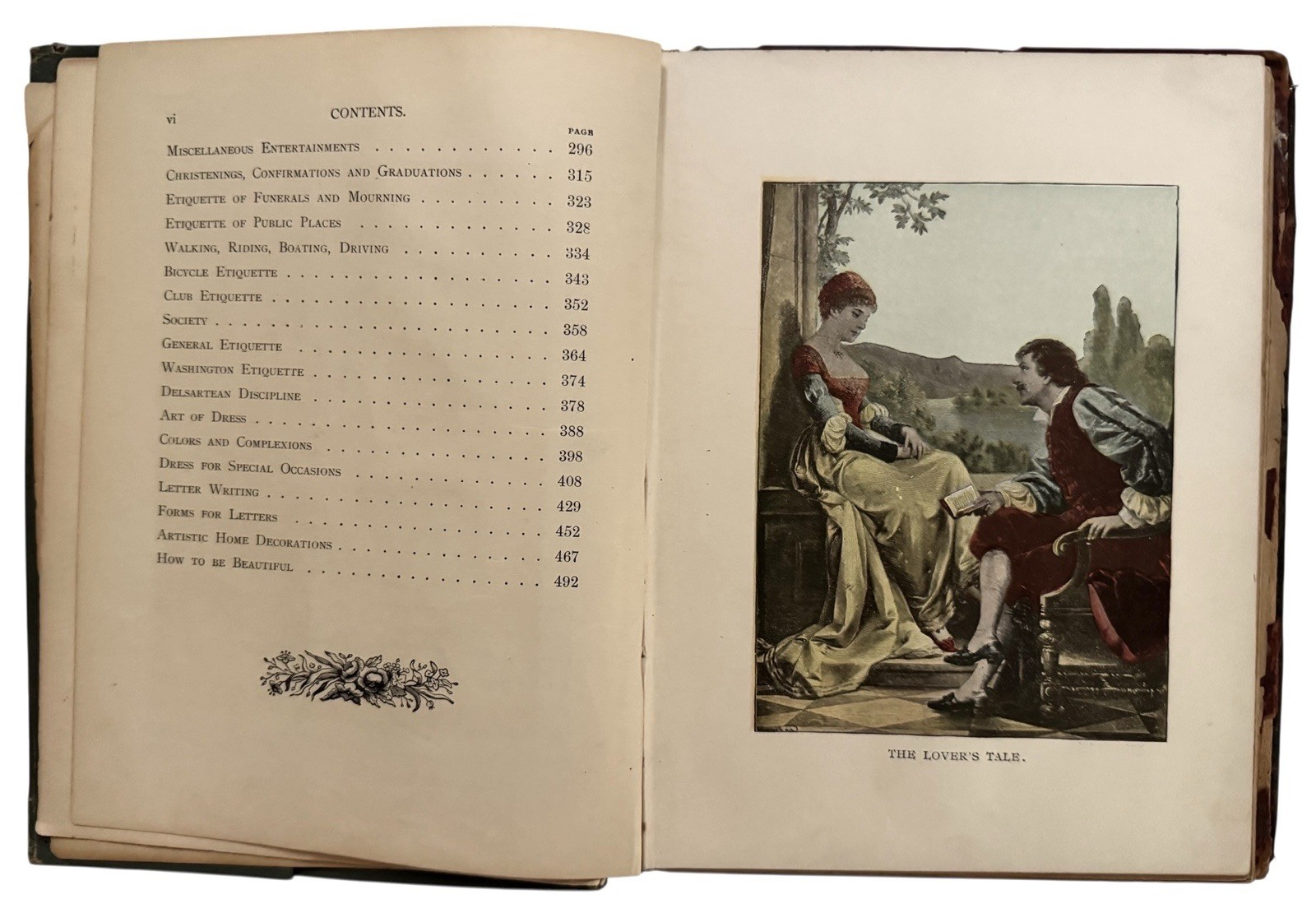 Social Etiquette Manners Customs of Polite Society Maude C Cooke 1896 Distressed