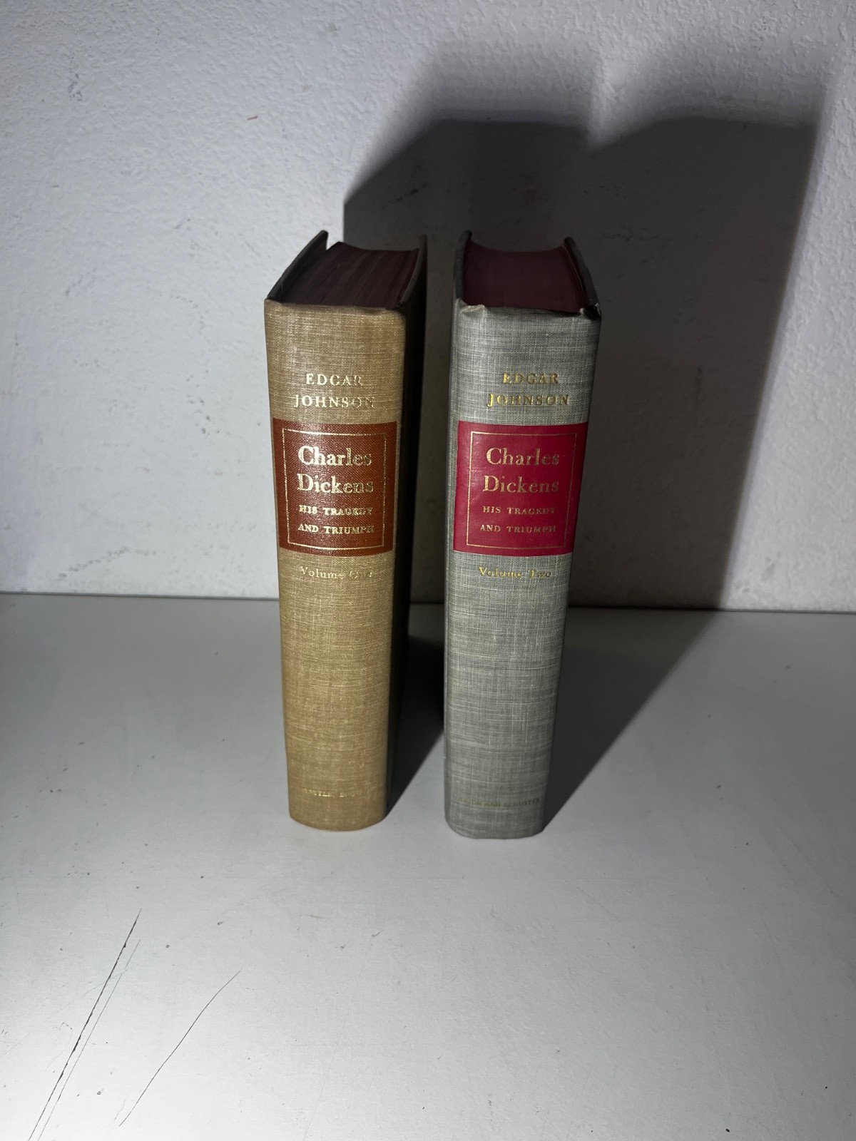 CHARLES DICKENS HIS TRAGEDY & TRIUMPH VOL.1, II BY EDGAR JOHNSON 1952 HRDCVR