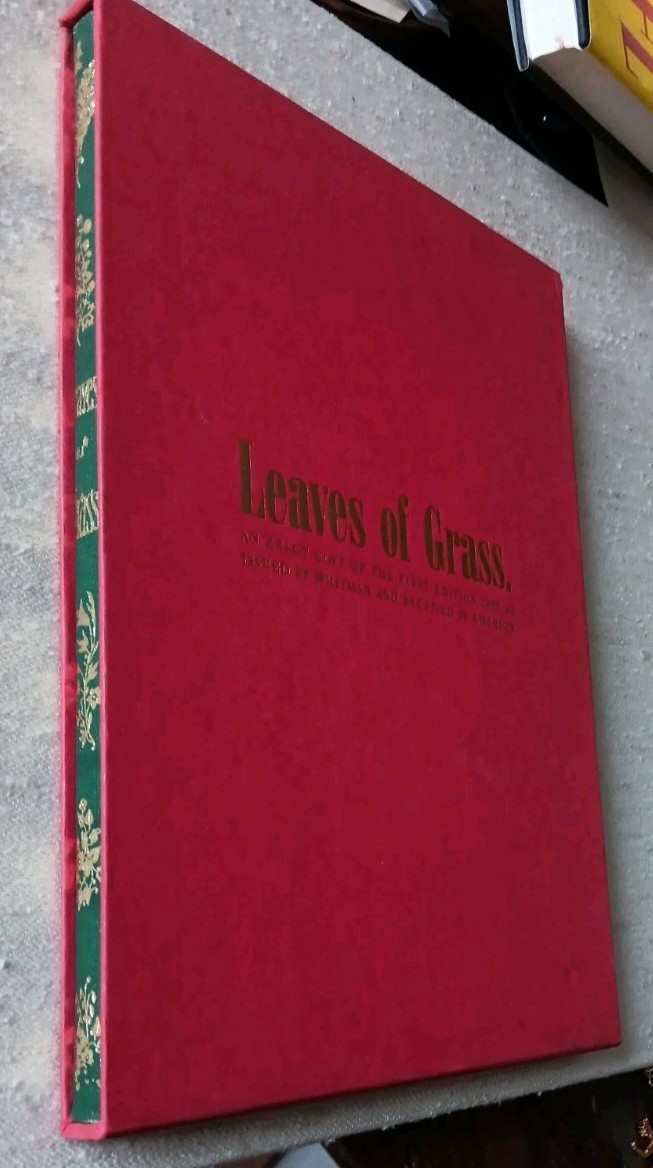 WALT WHITMAN Leaves of Grass 1966 Facsimile Brooklyn 1855 First Edition SLIPCASE