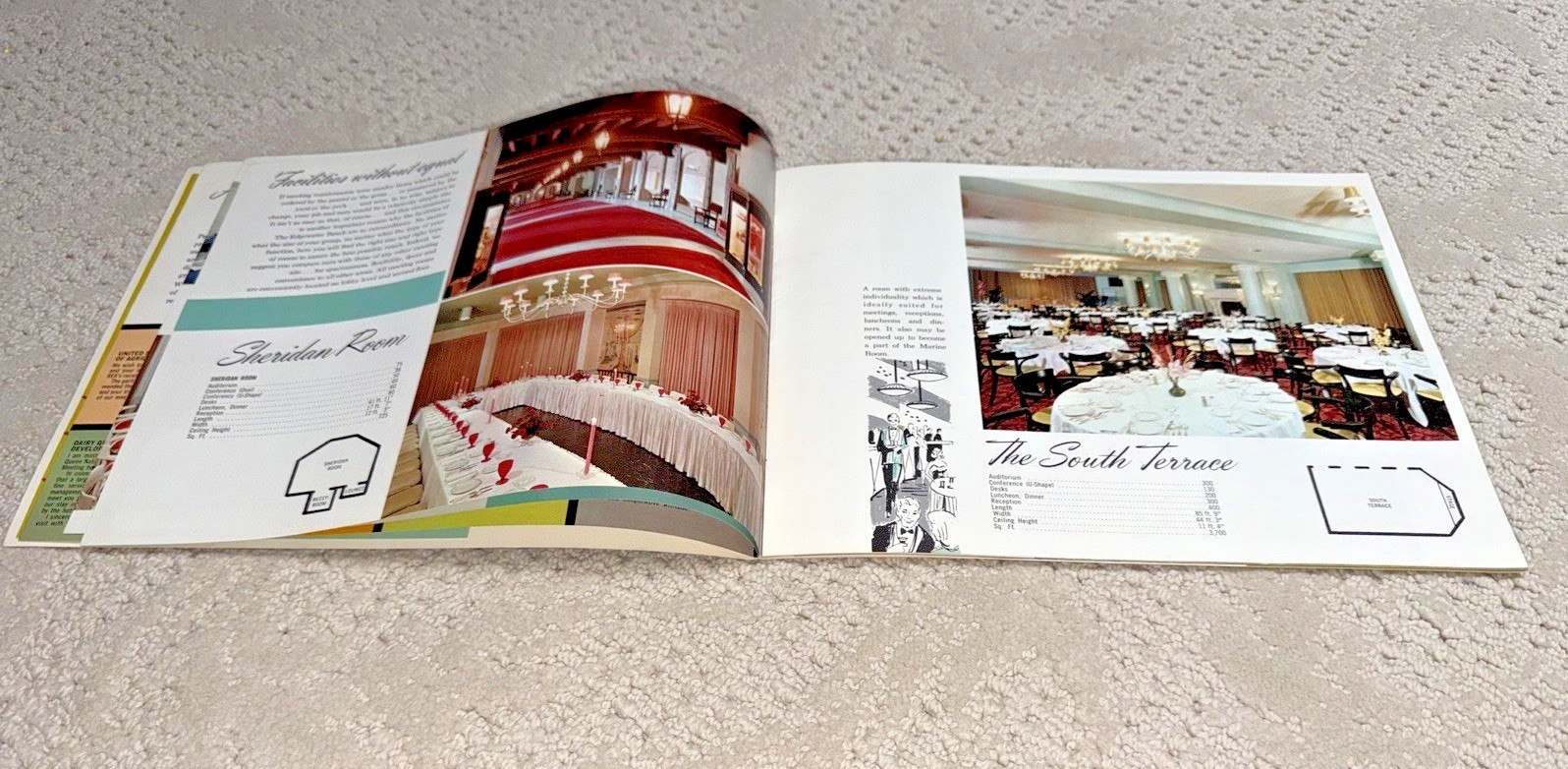 1965 EDGEWATER BEACH HOTEL CHICAGO – Convention / Meeting Book + 2 Postcards