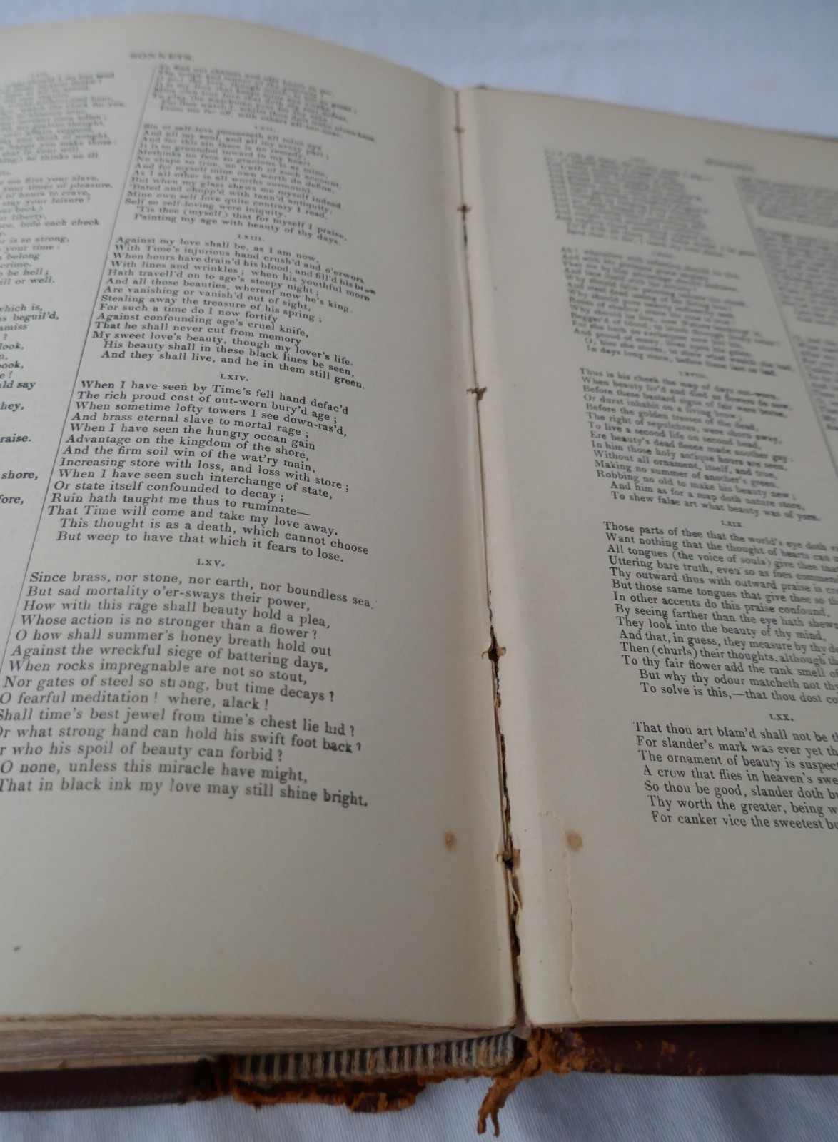Antique 19th C. Complete Works of William Shakespeare Embossed Leather Book