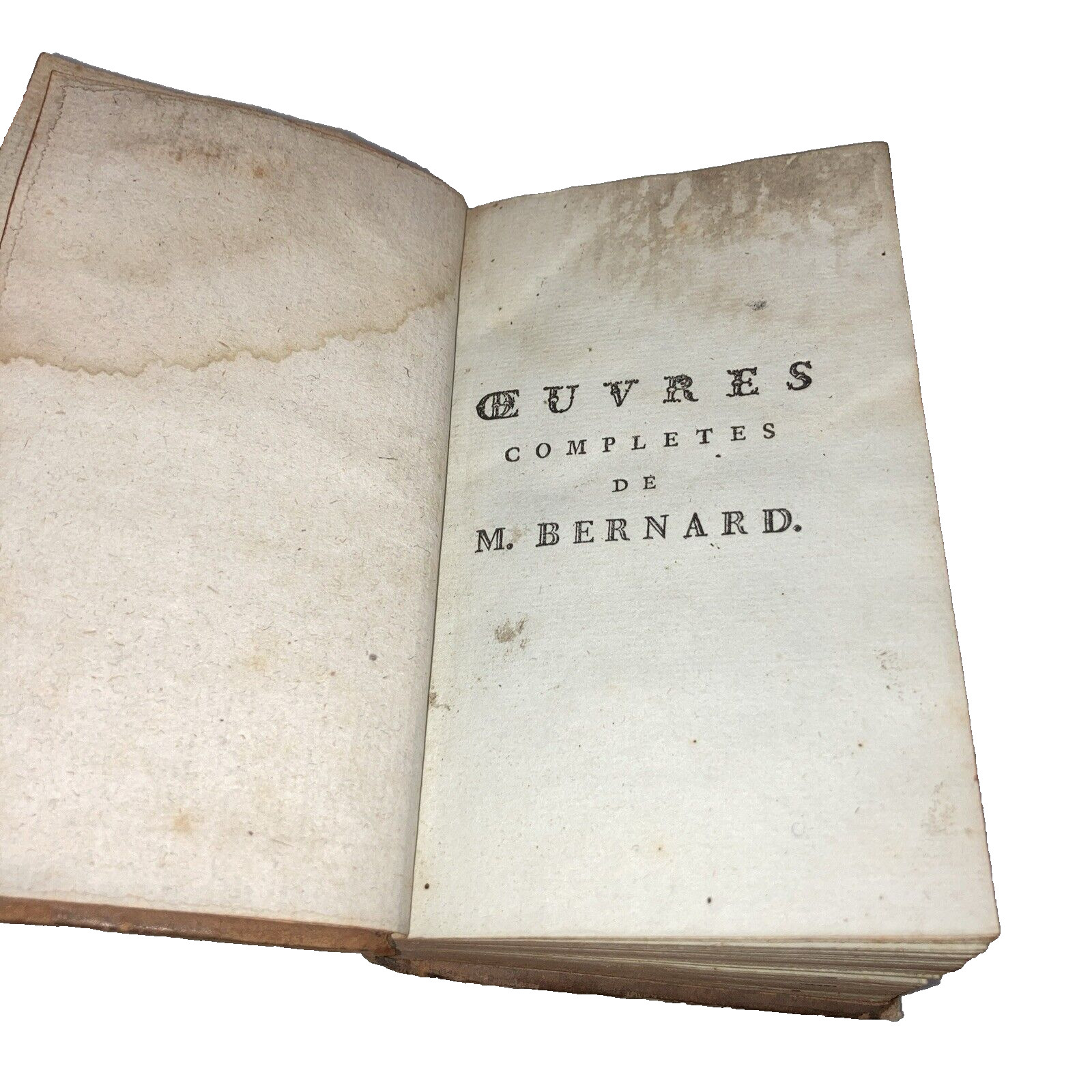 antique Oeuvres Completes de M. Bernard edition de Cezin French poems hardcover