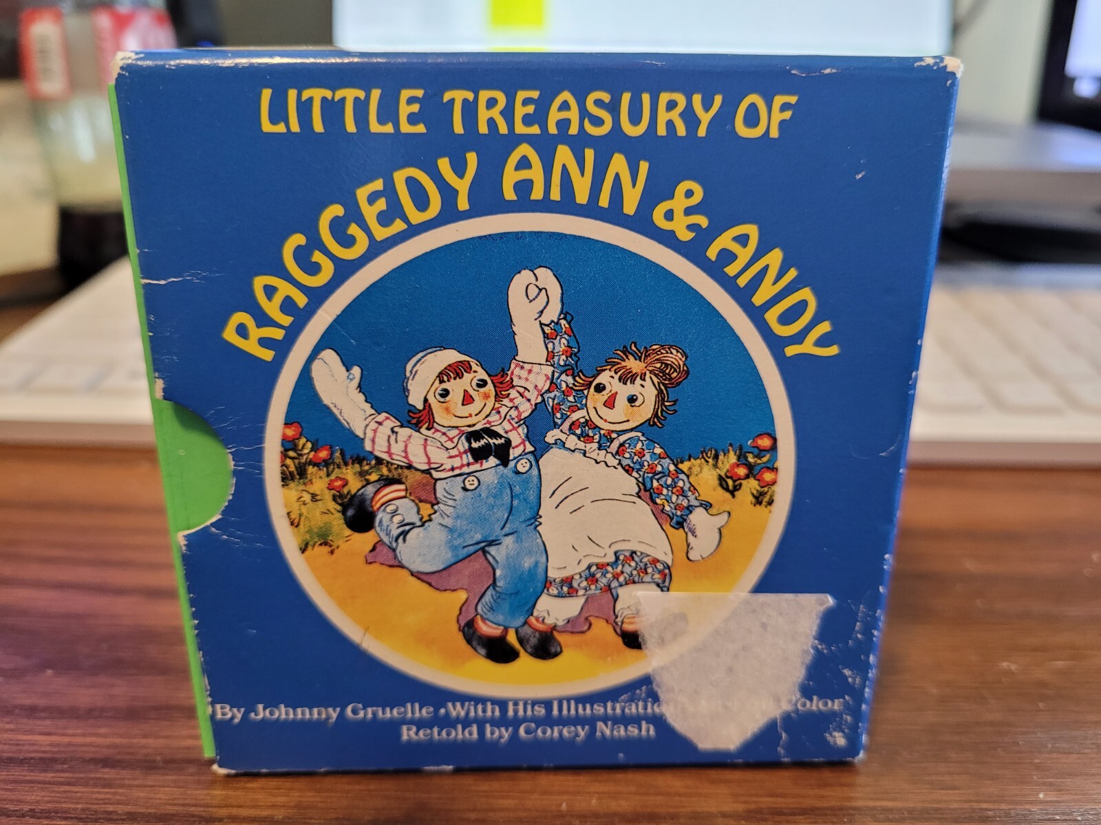 Vintage Raggedy Ann Andy Small Board Books & Case Chatham Set 6 80’s Toys