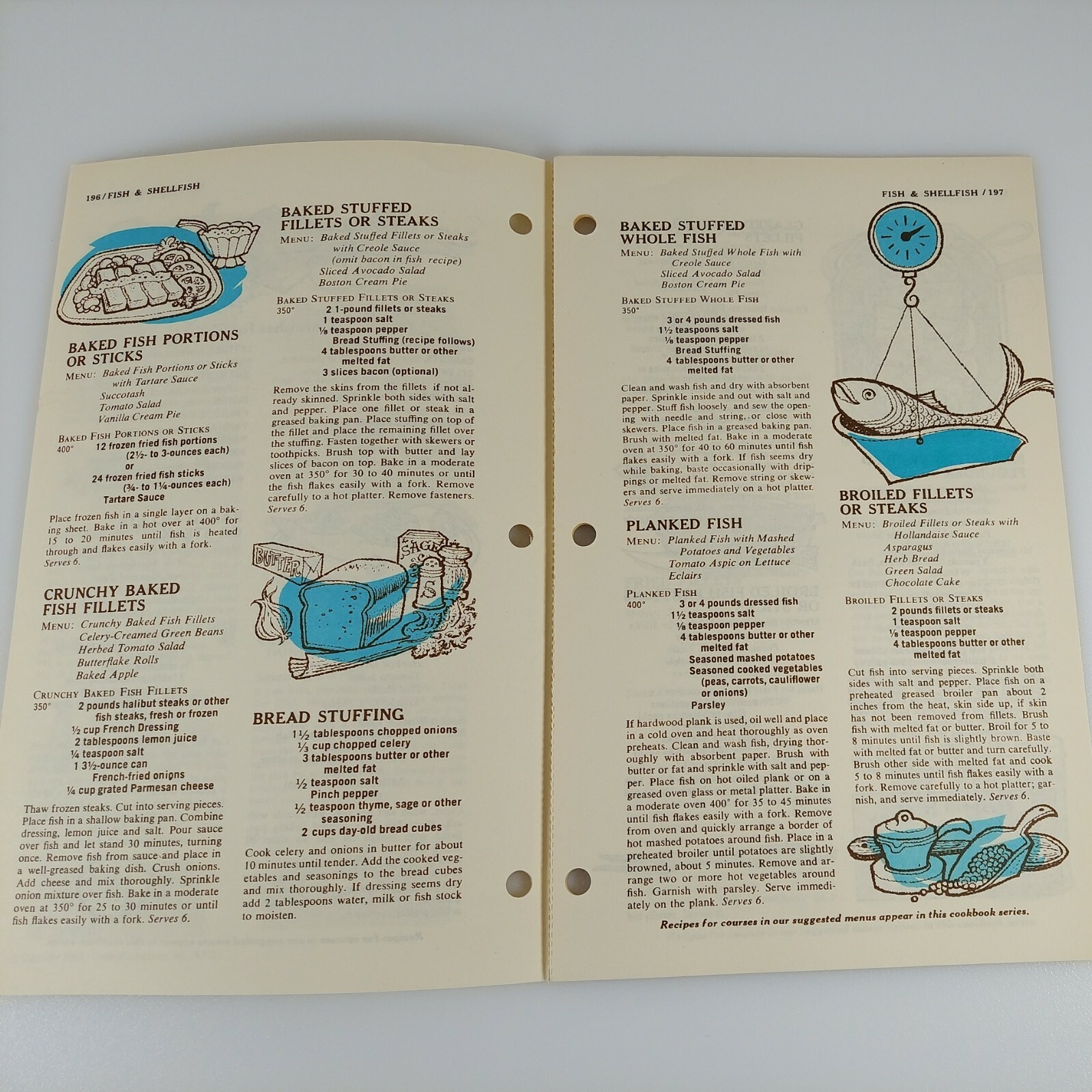 Vintage The Complete Family Cookbook Section 7 Fish & Shellfish Pages 193-224