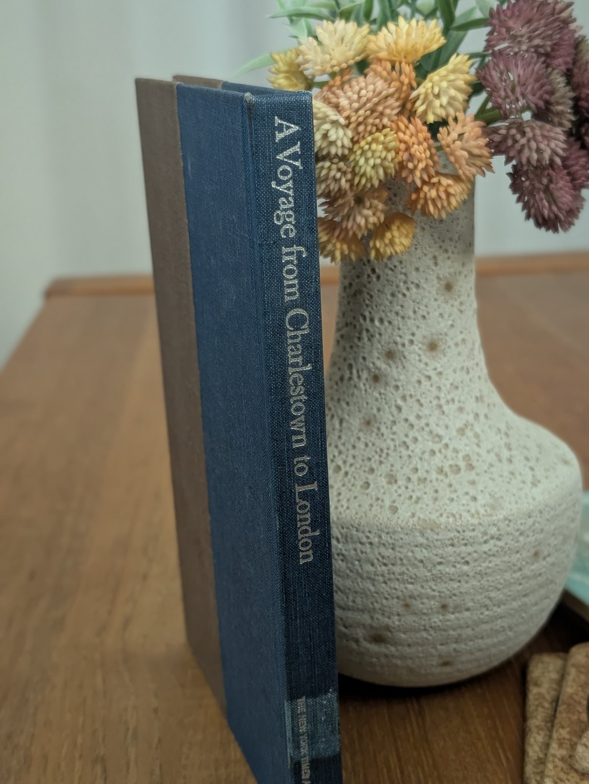 JOURNAL VOYAGE CHARLESTOWN LONDON WELLS 1ST ED 1986 NEW YORK TIMES HC