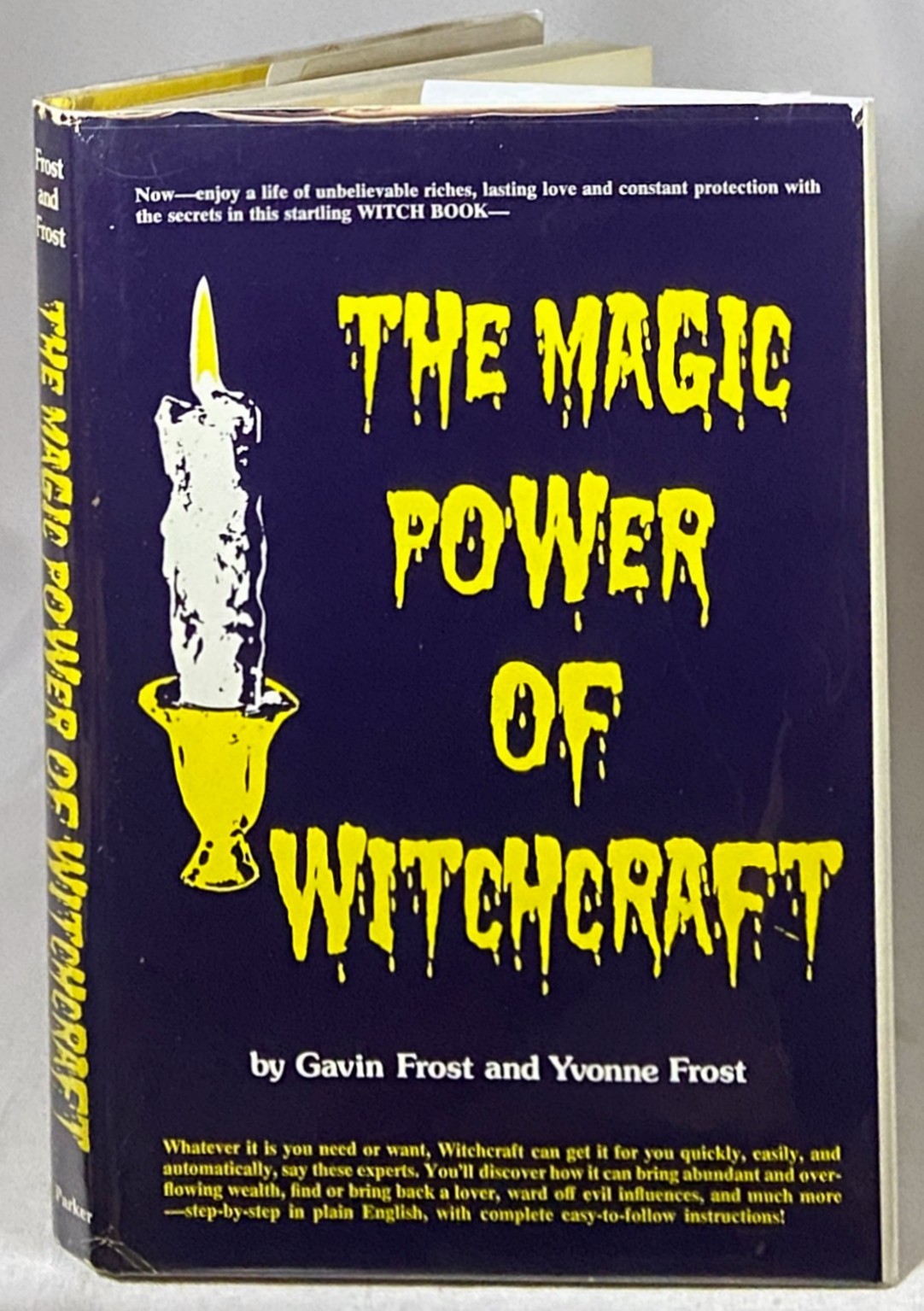 1976 THE MAGIC POWER OF WITCHCRAFT Occult Spells FROST Vintage Book w/ DJ