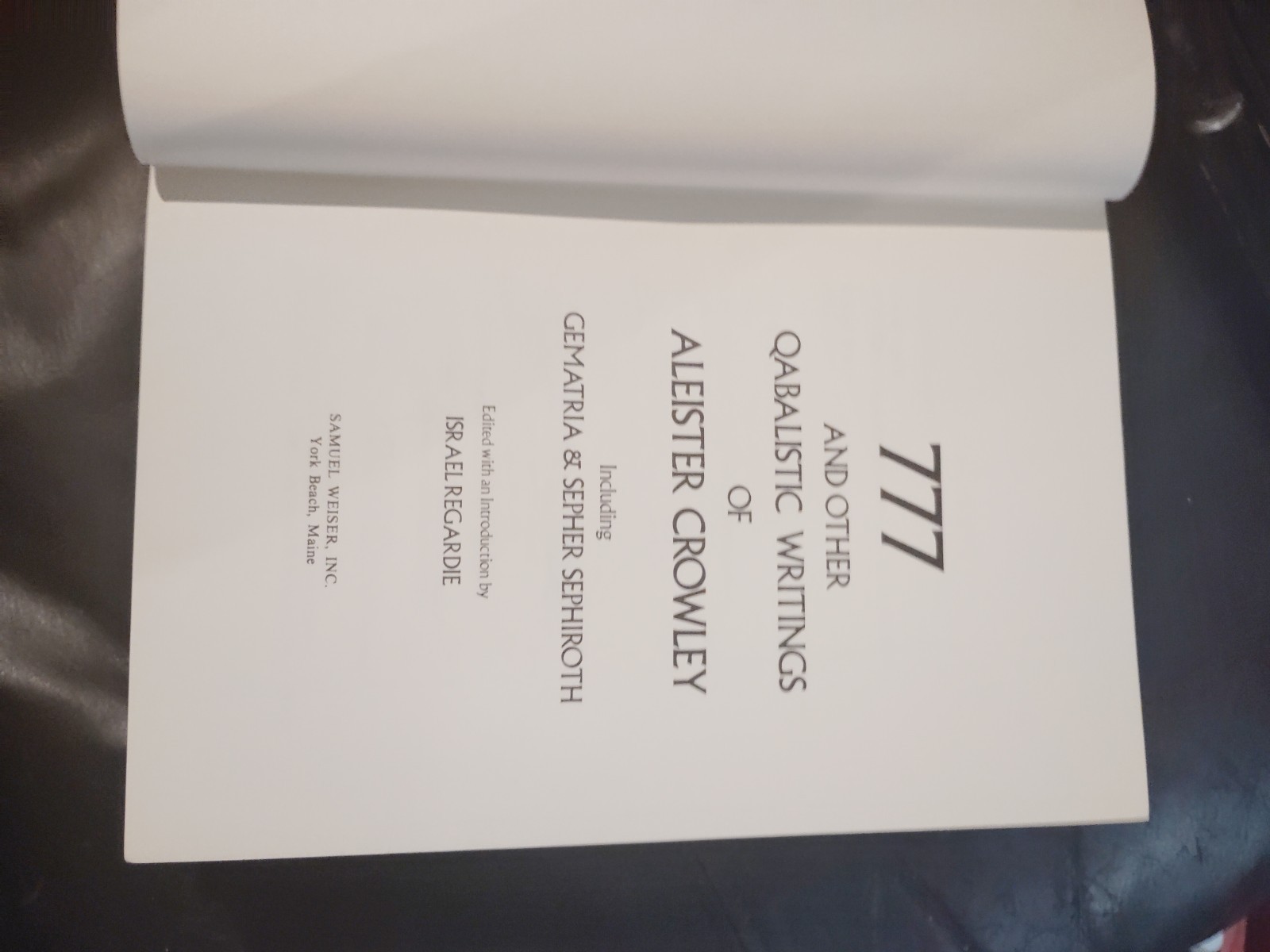 777 and other QABALISTIC WRITING OF ALEISTER CROWLEY. occult book