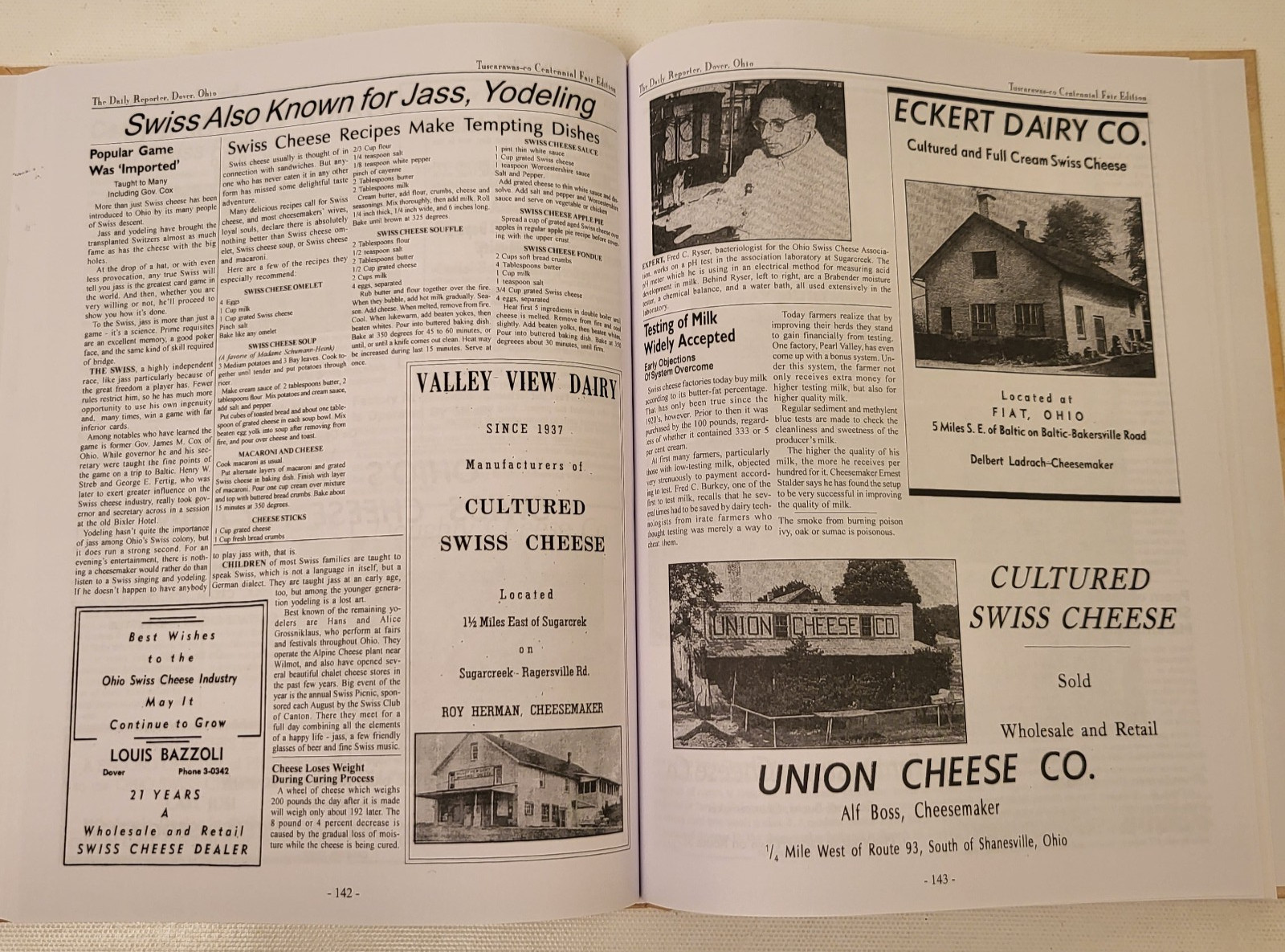 The Ohio Swiss Cheese Association 1918-2018 100 Years Illustrated History Book