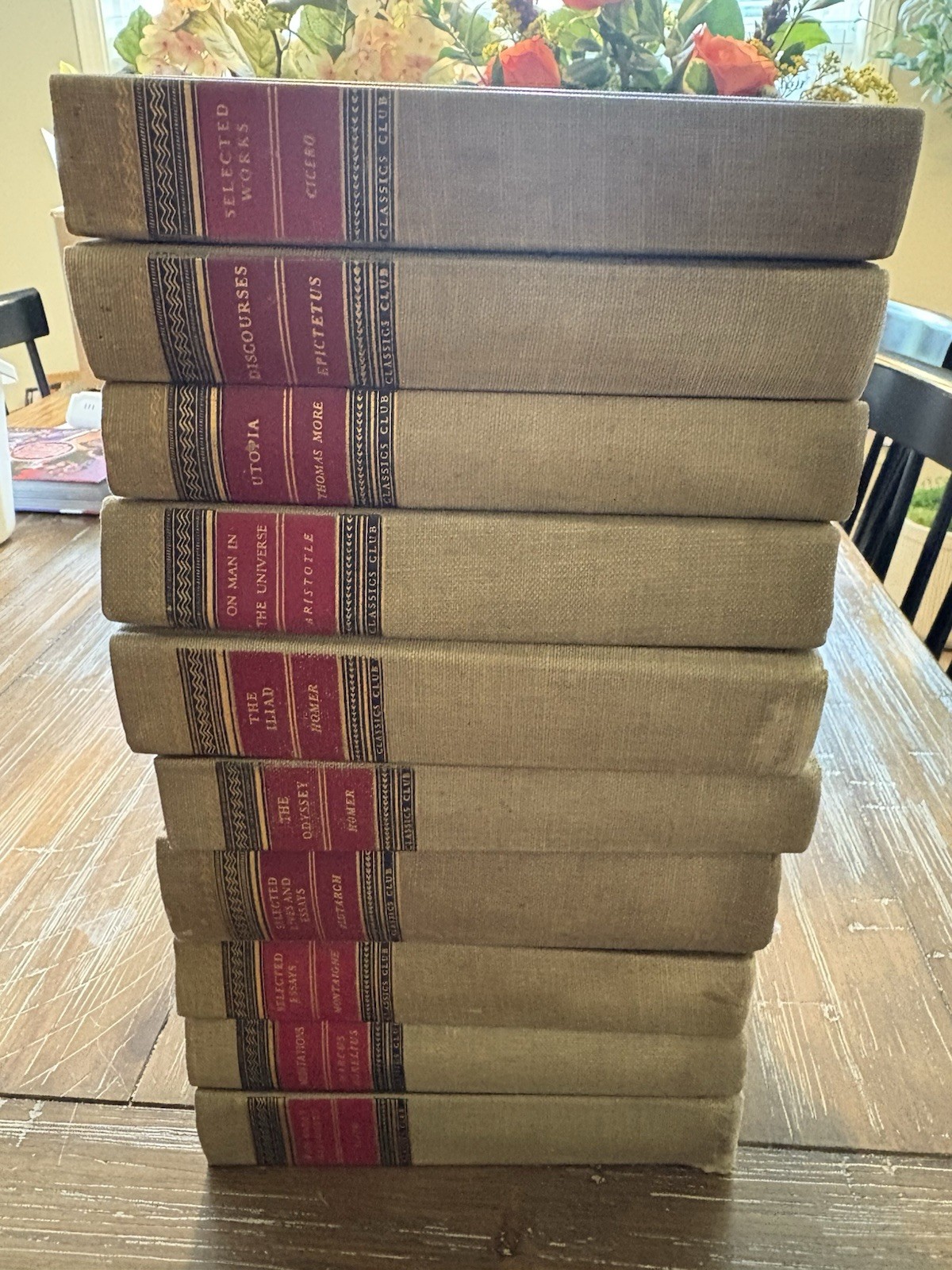 Classics Club Book Collection Lot Of 10 Homer Aurelius Aristotle Plato Epictetus