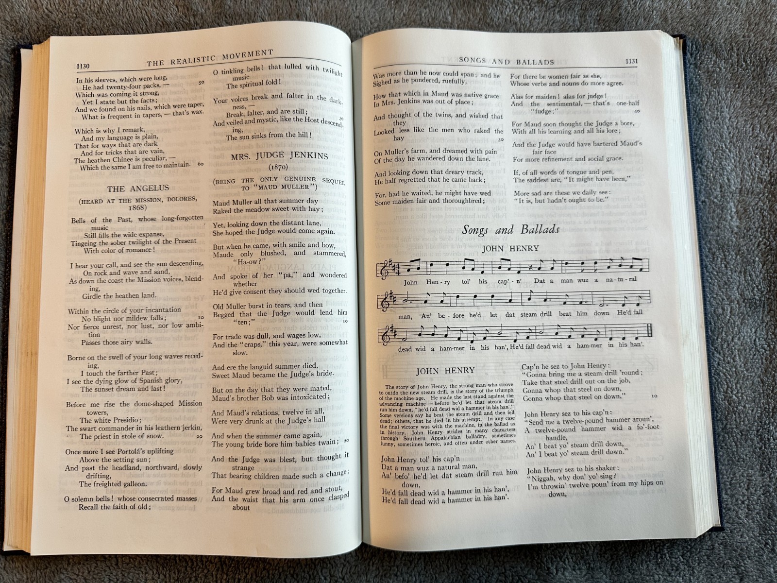 American Poetry And Prose Copyright 1934 Houghton Mifflin Company Vintage Book