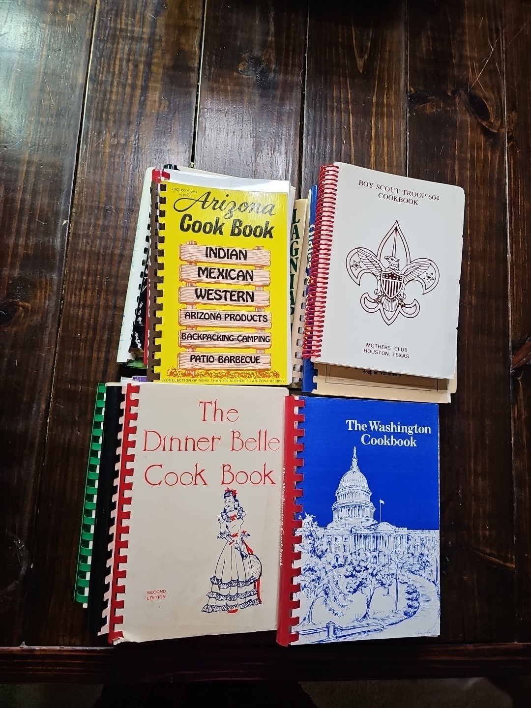 24 Vintage Community Spiral Bound Church Cookbooks Lot Southern Recipes