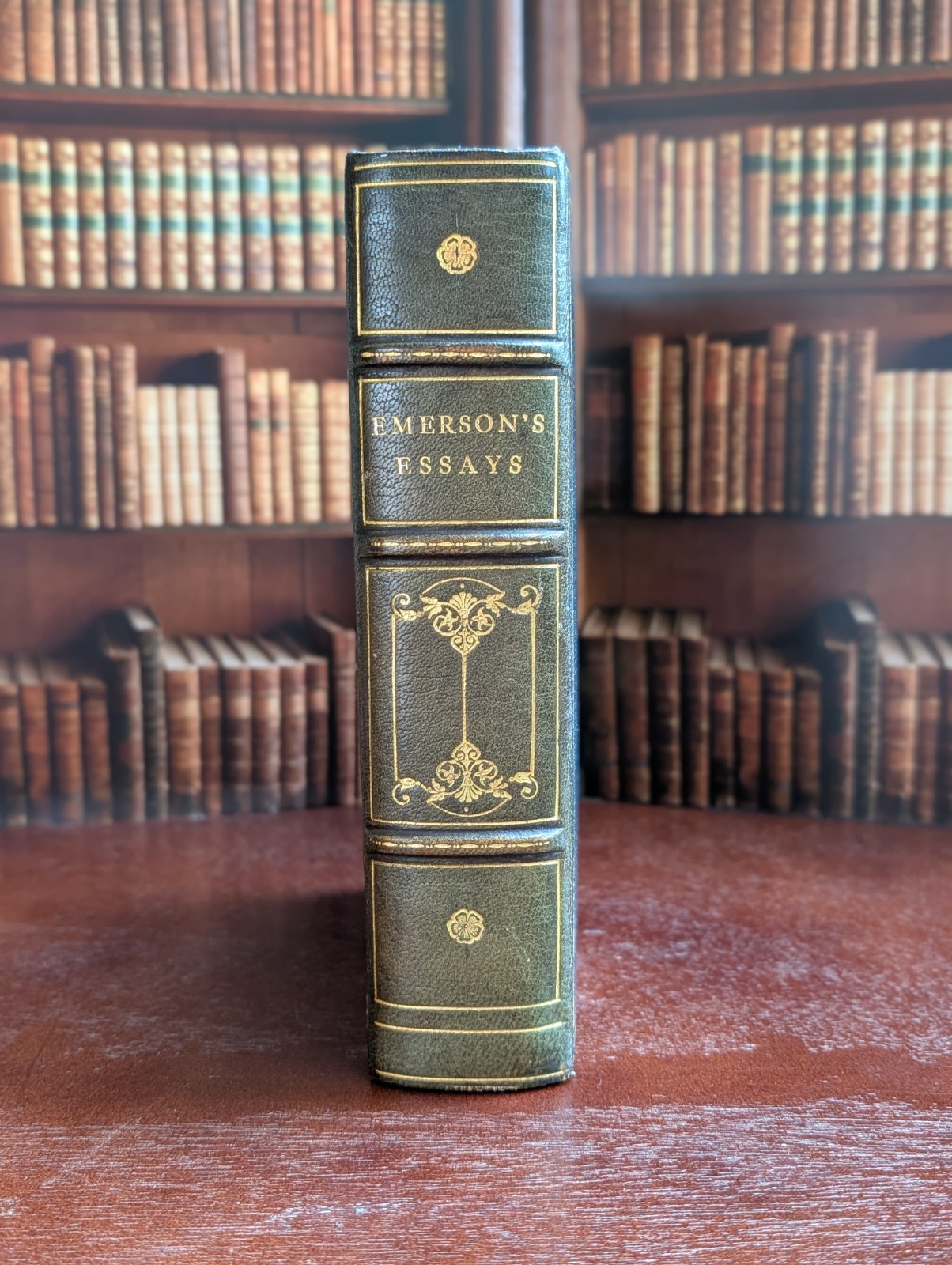Essays by Ralph Waldo Emerson Both Series beautiful full leather binding