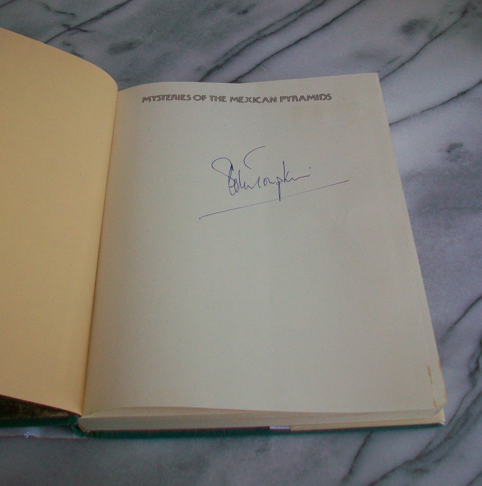 *Rare Signed* MYSTERIES OF THE MEXICAN PYRAMIDS Peter Tompkins 1976 1st Printing