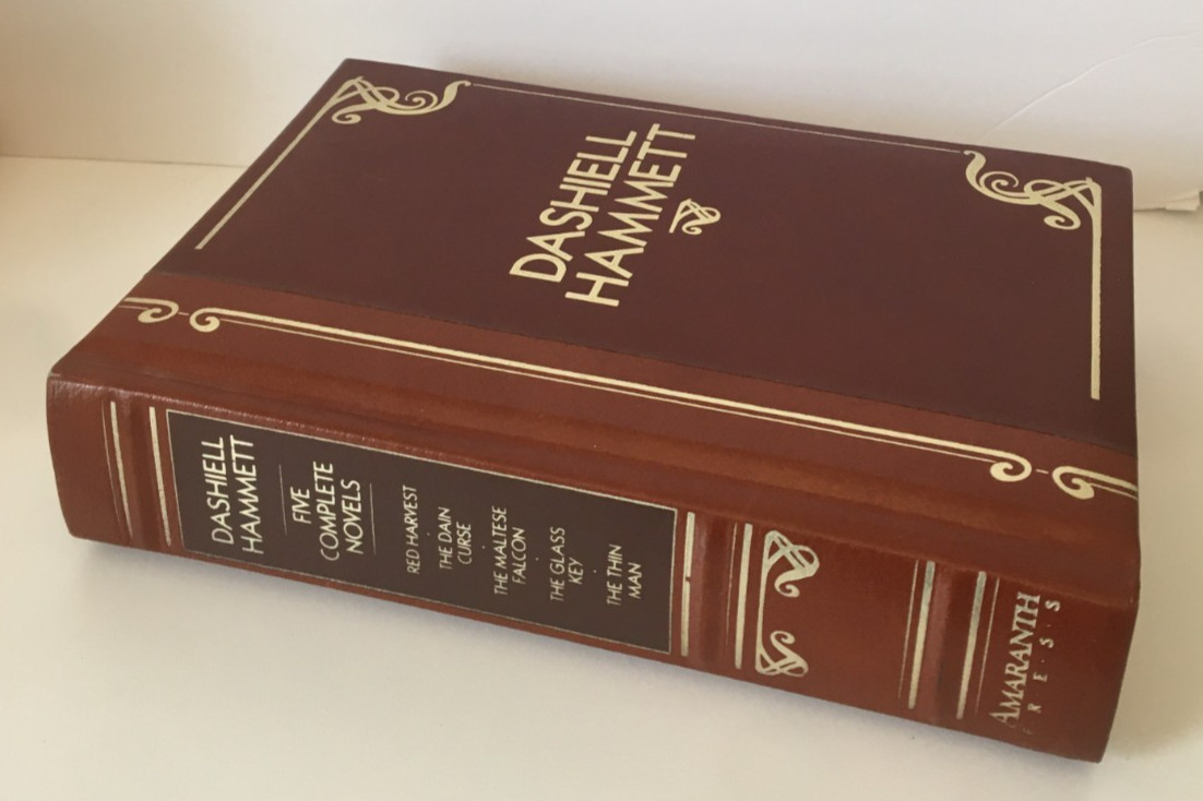 Dashiell Hammett 5 Complete Novels Amaranth Bonded Leather Book 1960s Thin Man