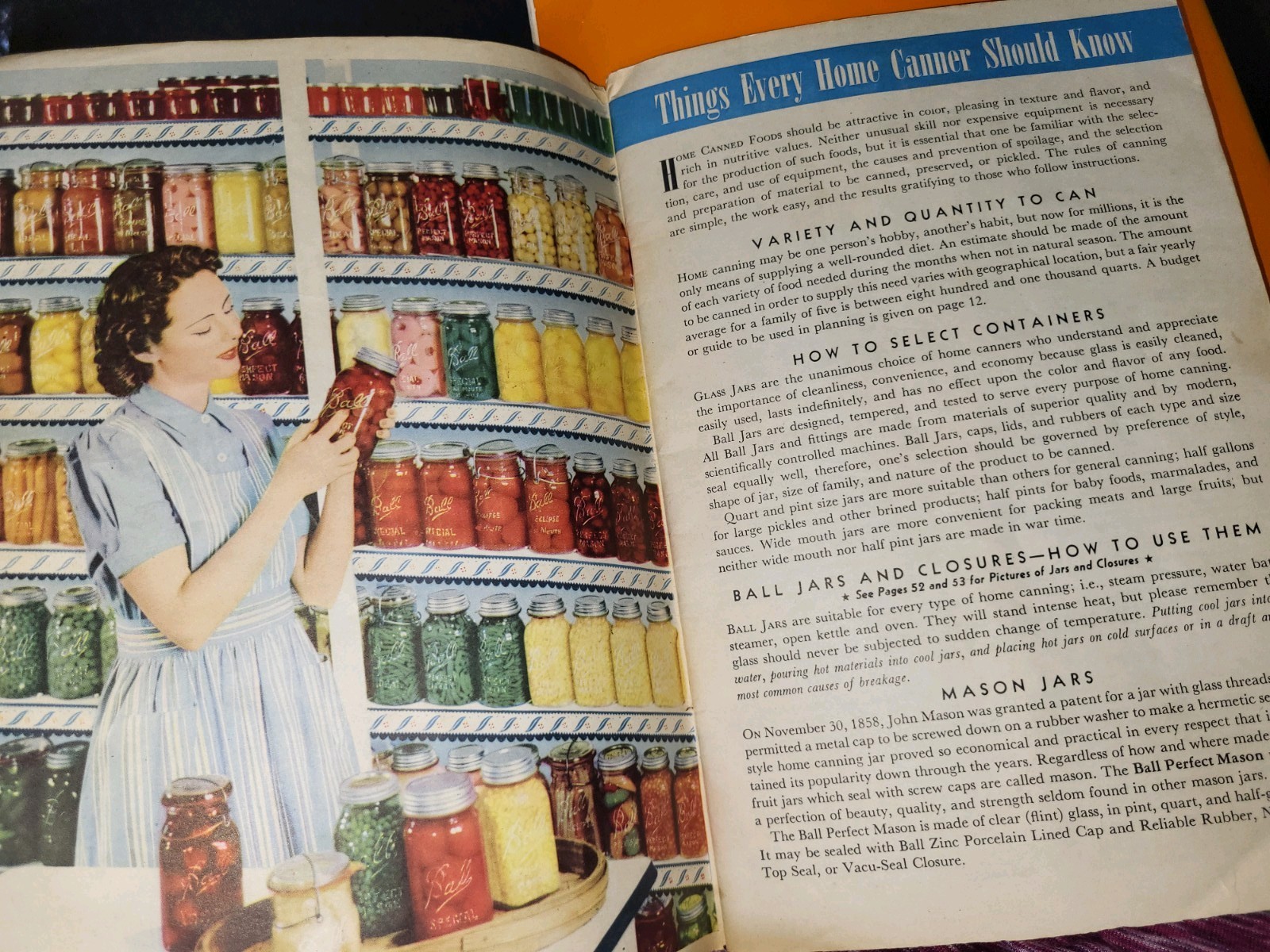 Vintage 1943 1983 Ball Blue Book & Kerr Canning Instructional Book Cookbooks Lot