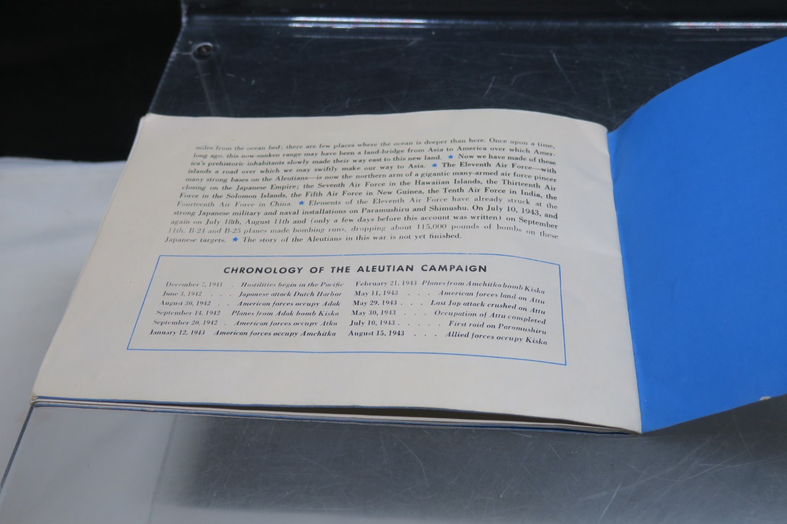 1944 Battle of the Aleutians 1942-1943 Graphic History World War II Booklet