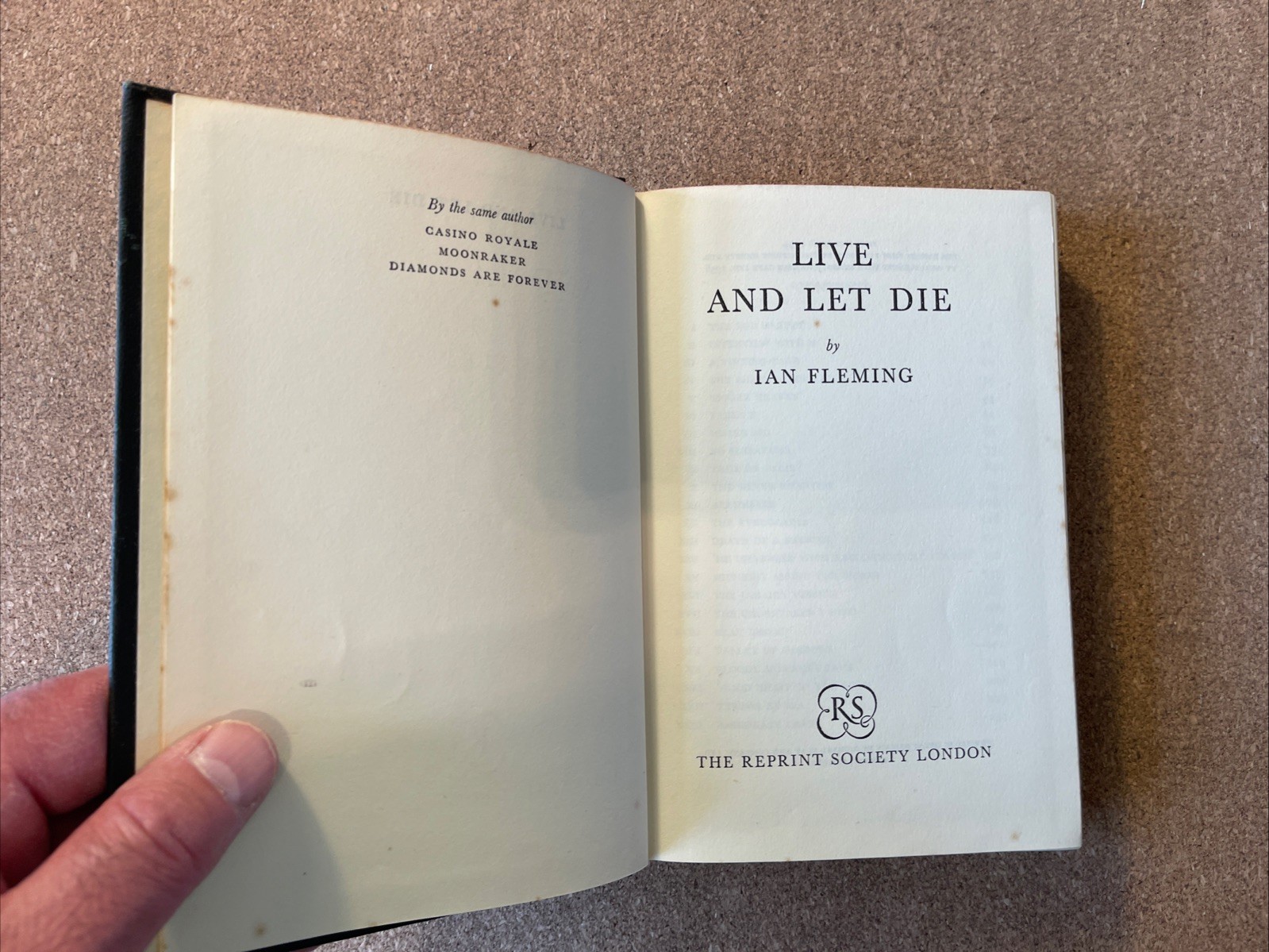 Live And Let Die By Ian Fleming 1956 HB Good, James Bond 007, Reprint Society Ed