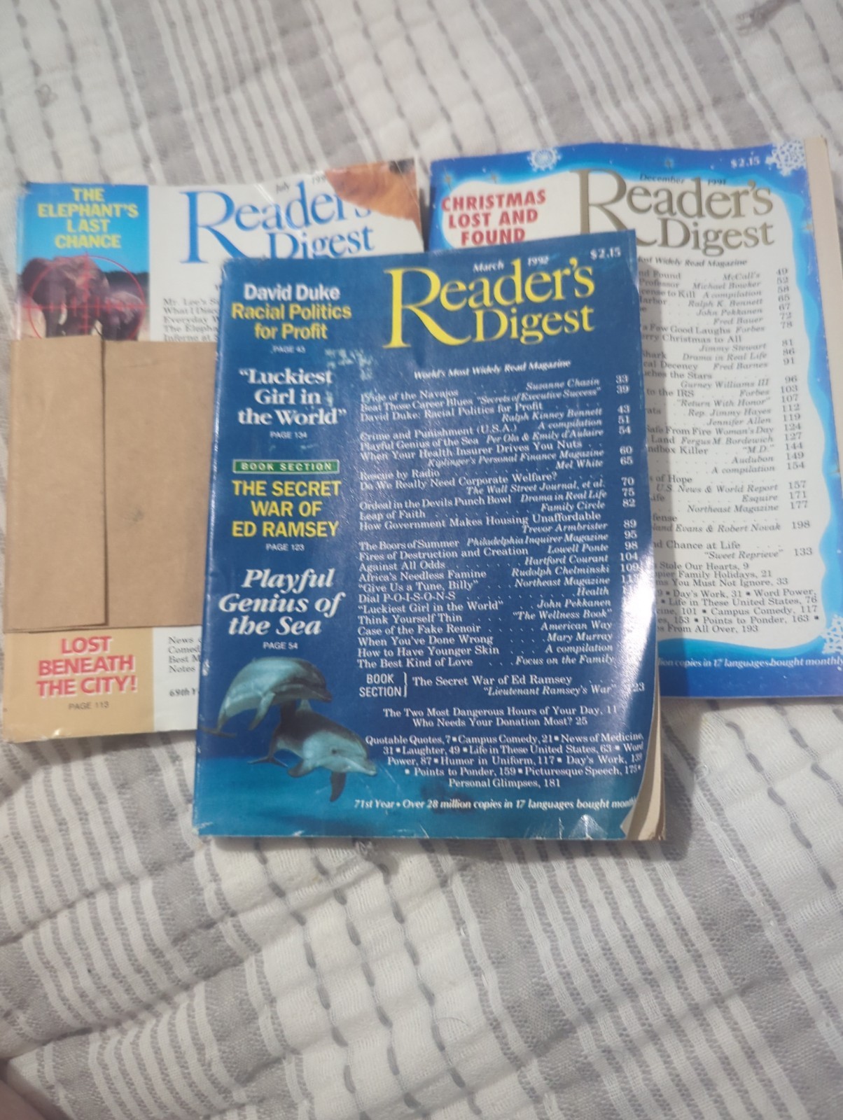Lot oF3 Readers Digest From The ’90S