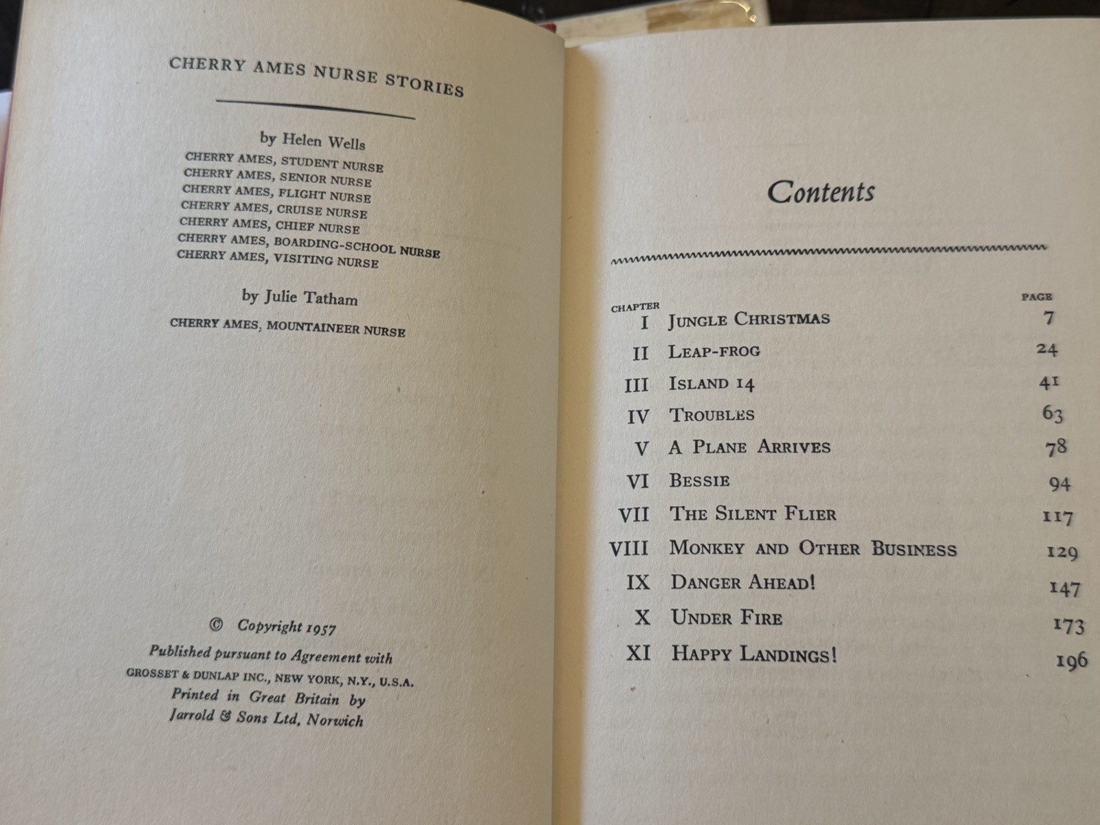 Cherry Ames Chief Nurse by Helen Wells Hardcover DJ 1957 UK edition
