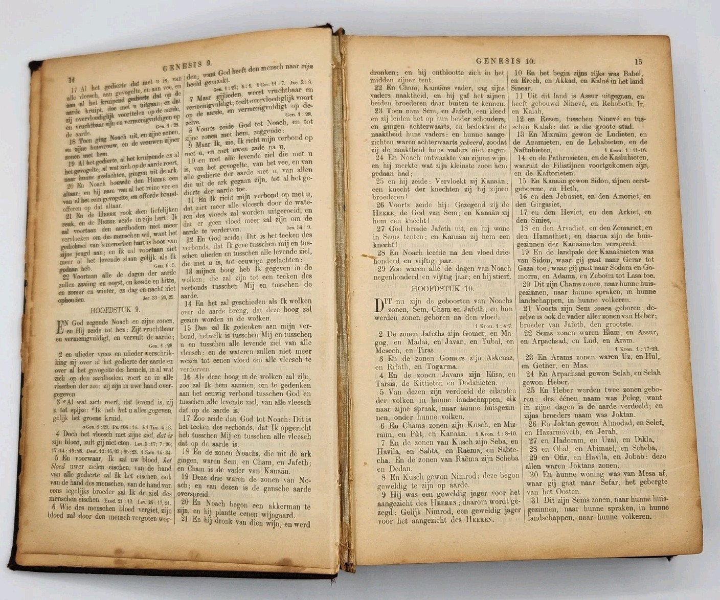 Antique 1902 Bijbel Amsterdam Dutch Netherlands Bible Old New Testament