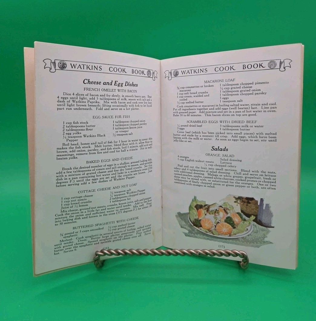 Vintage Watkins Cook Book 1930 Recipes Baking Candies Dinner 48pgs Booklet