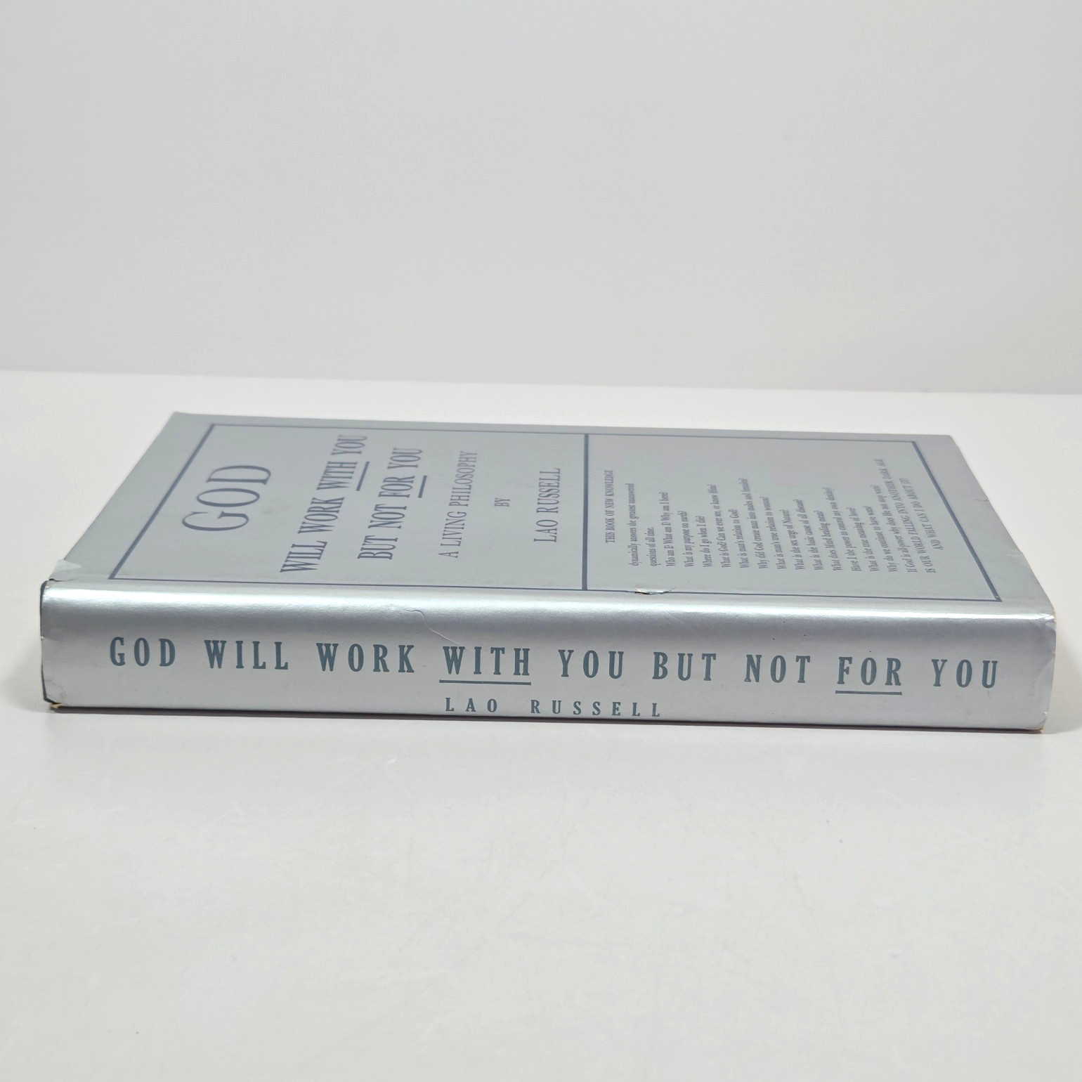 God Will Work With You But Not For You Lao Russell Signed 1981 Sixth Ed HCDJ