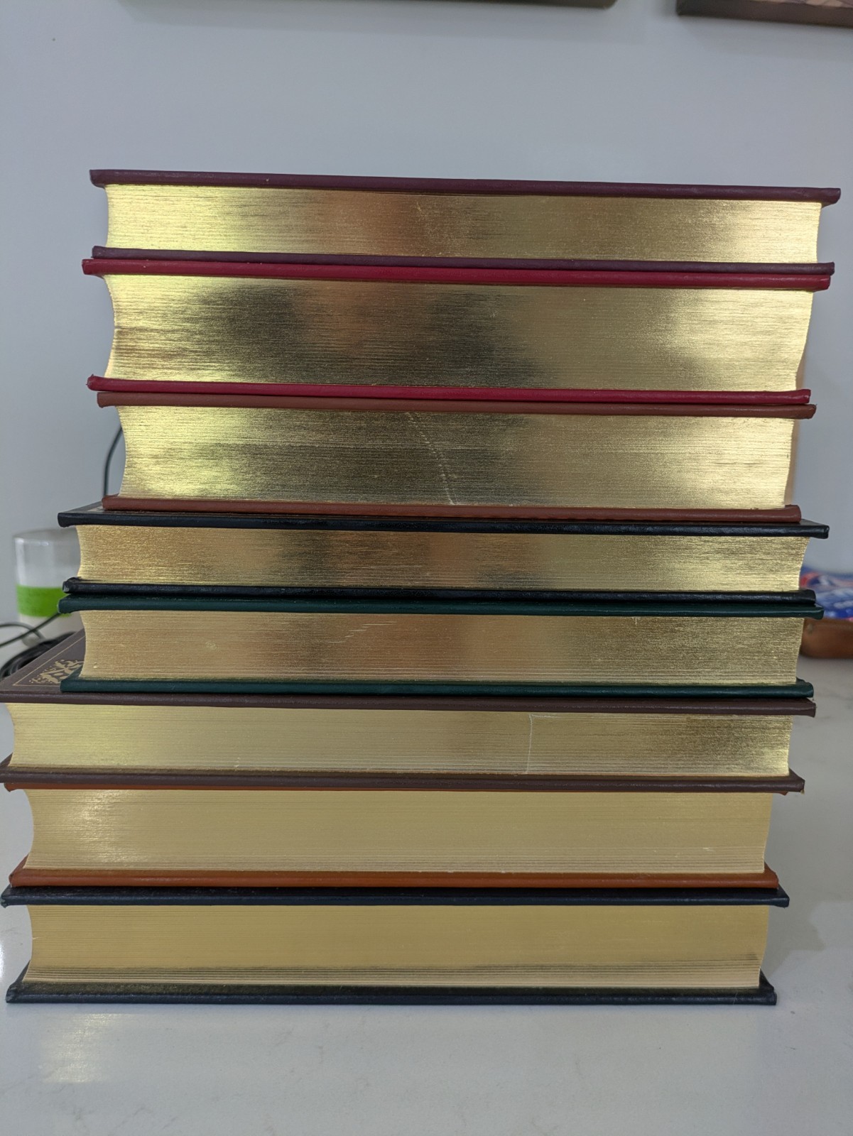 Collector’s Edition, Set of 8 Leather Bound Dalmatian Press Books, Moby Dick etc