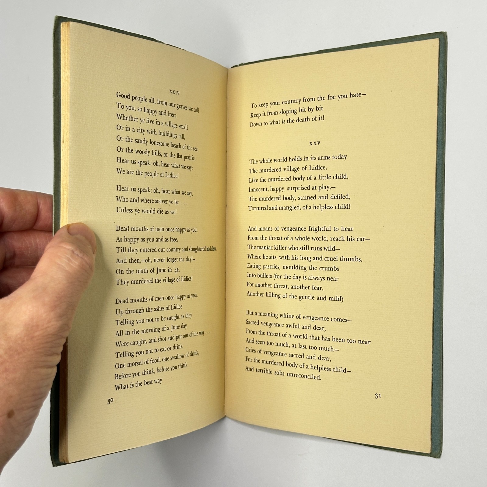 1942 World War II Poetry “The Murder of Lidice” Edna St. Vincent Millay