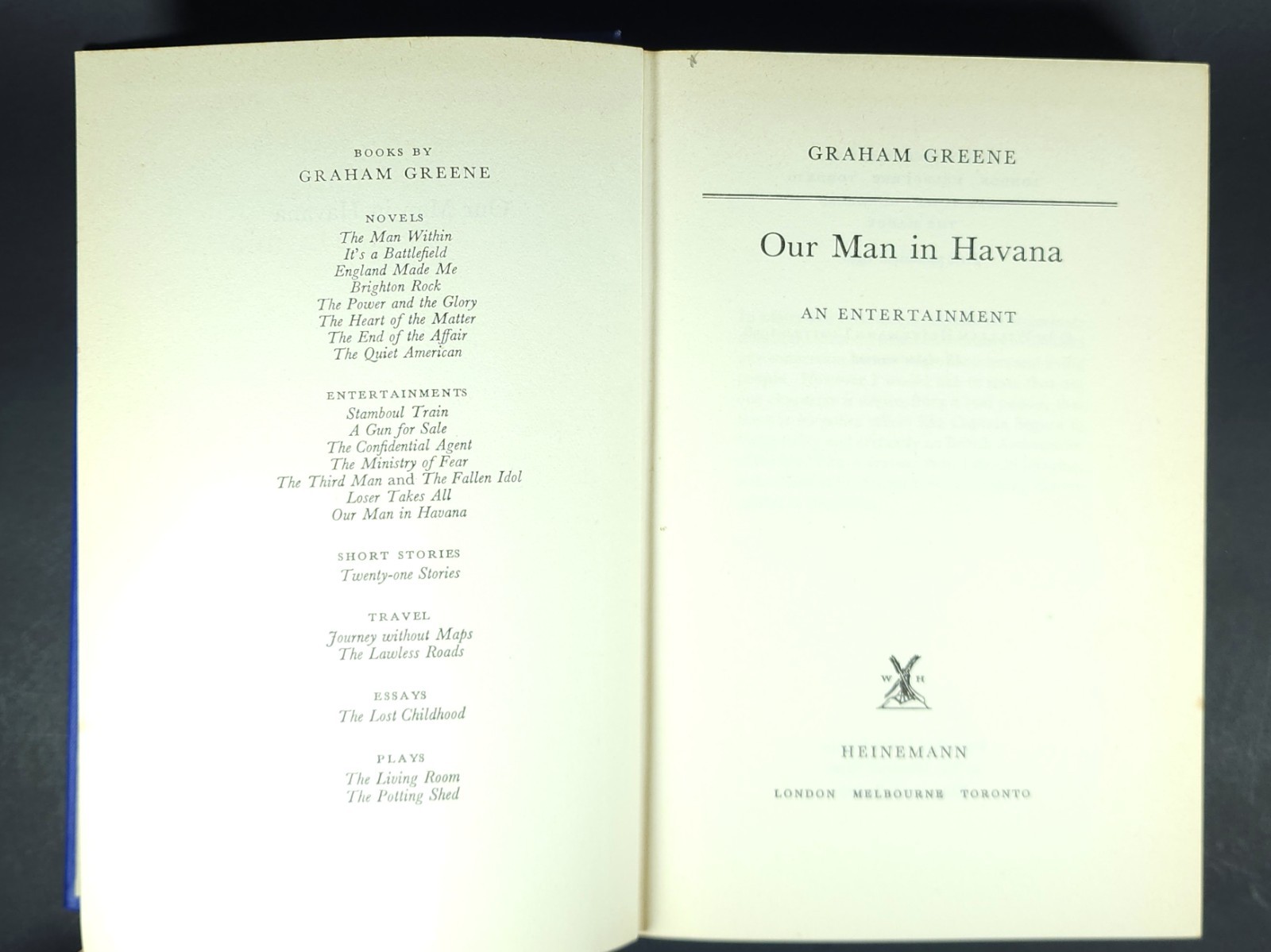 Our Man in Havana Graham Greene First Edition Original Dust Jacket 1958 Cuba