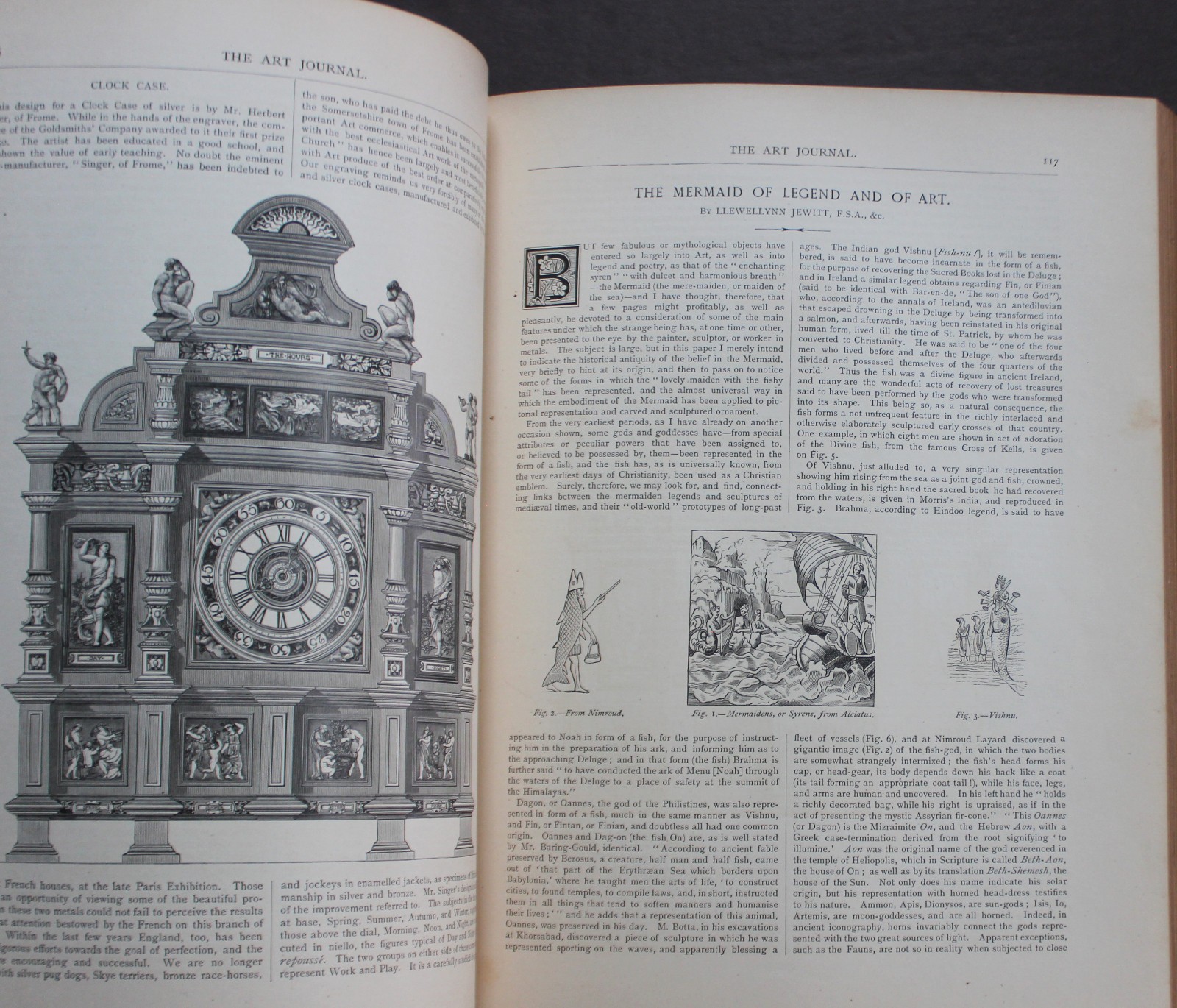 Rare Antique Old Book Art Journal 1880 Mermaid Gustave Dore Roman Orgy Hops + ⭐
