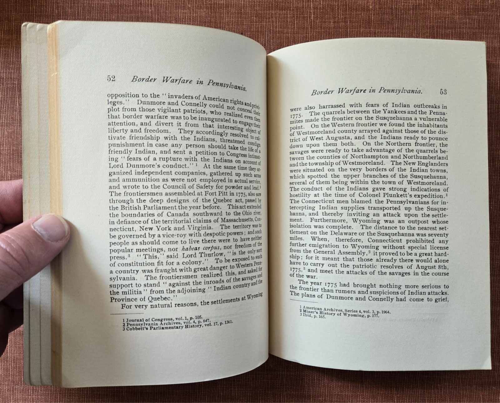 Rare – Border Warfare in Pennsylvania During the Revolution – original 1901 ed
