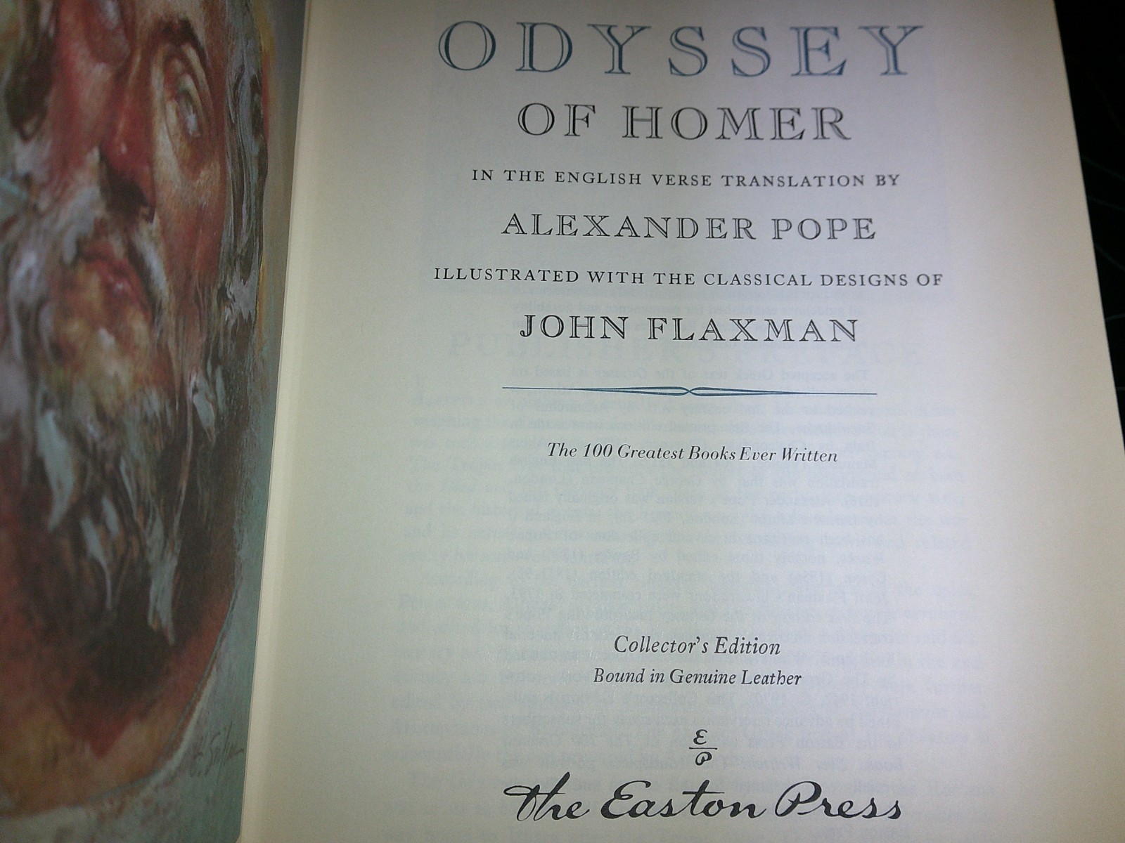 Easton Press [2 Volume] – The Iliad and The Odyssey – Leather – Fine Binding