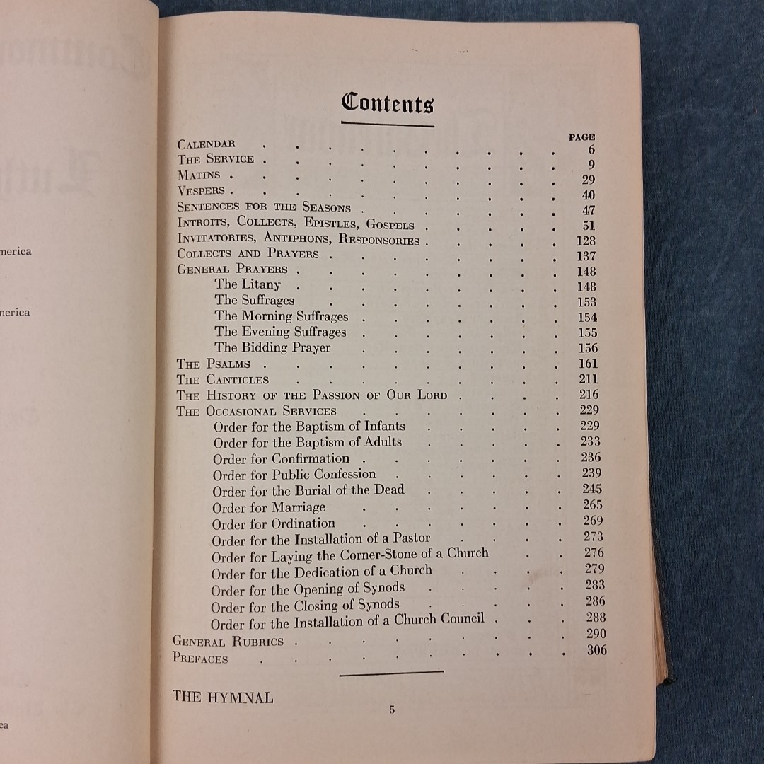Common Service Book Lutheran Church 1918 United Lutheran HC Hymnal VG