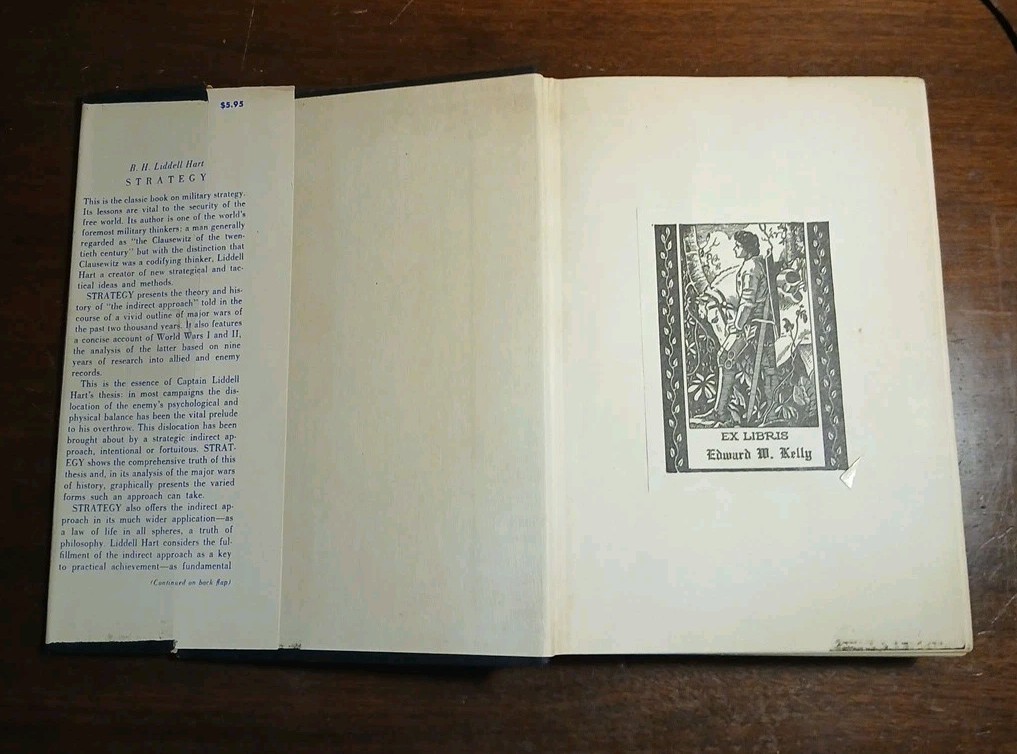 Strategy B H Liddell Hart 1955 1st Edition 3rd Printing HCDJ Very Good