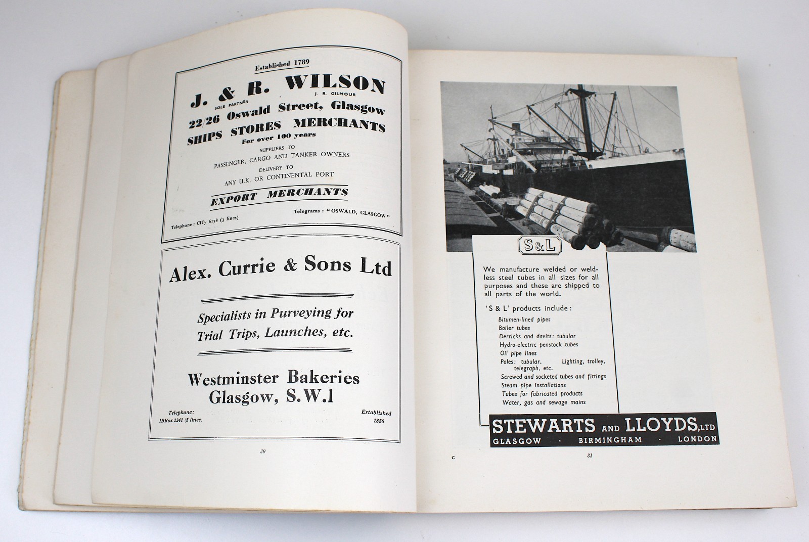 Port of Glasgow Clyde Navigation Trust Shipping Shipbuilding 1947 Docks French