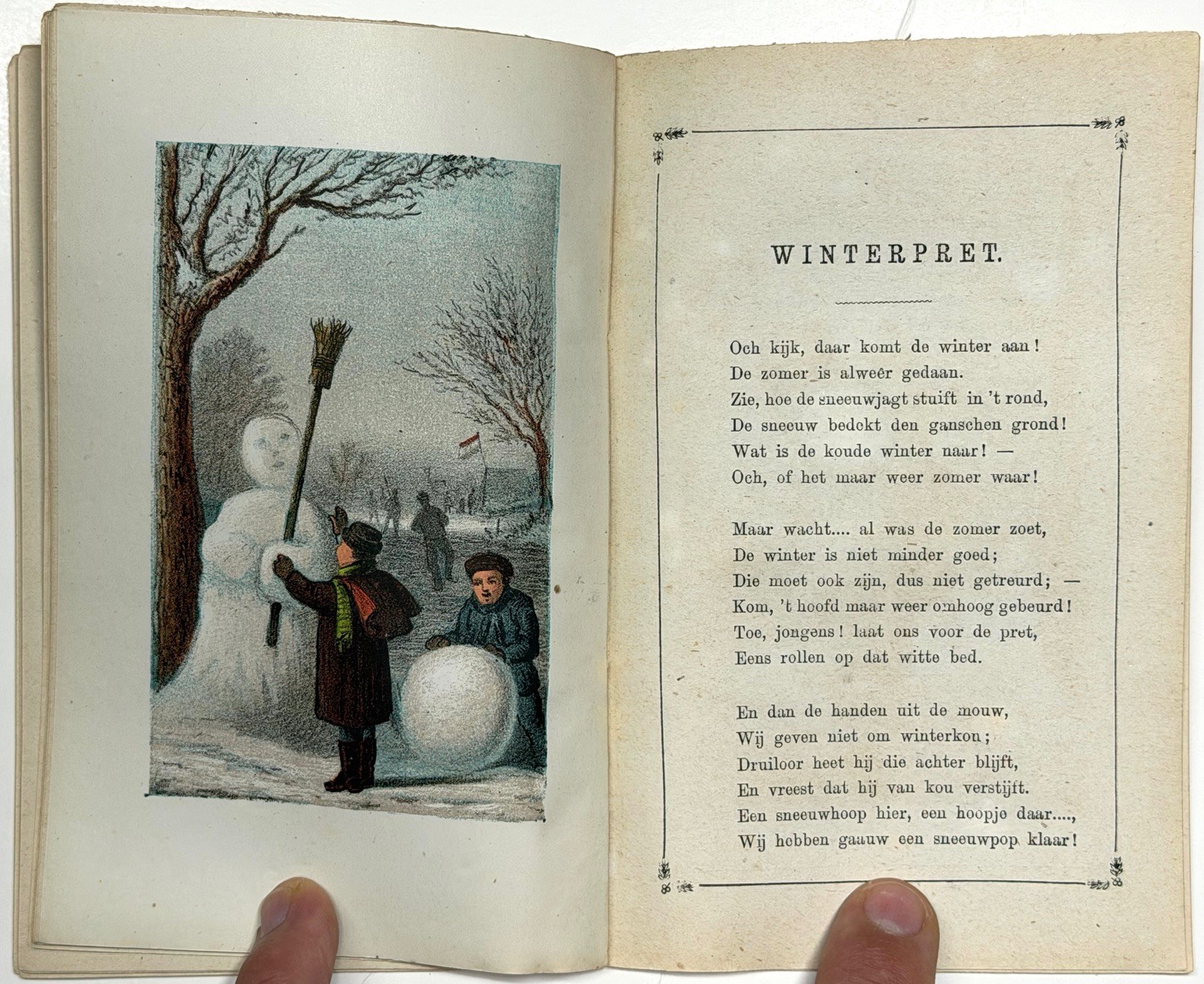 1875 VERGEET MIJ NIETJES DUTCH CHILDRENS BOOK 8 COLOR LITHOS J VLIEGER AMSTERDAM