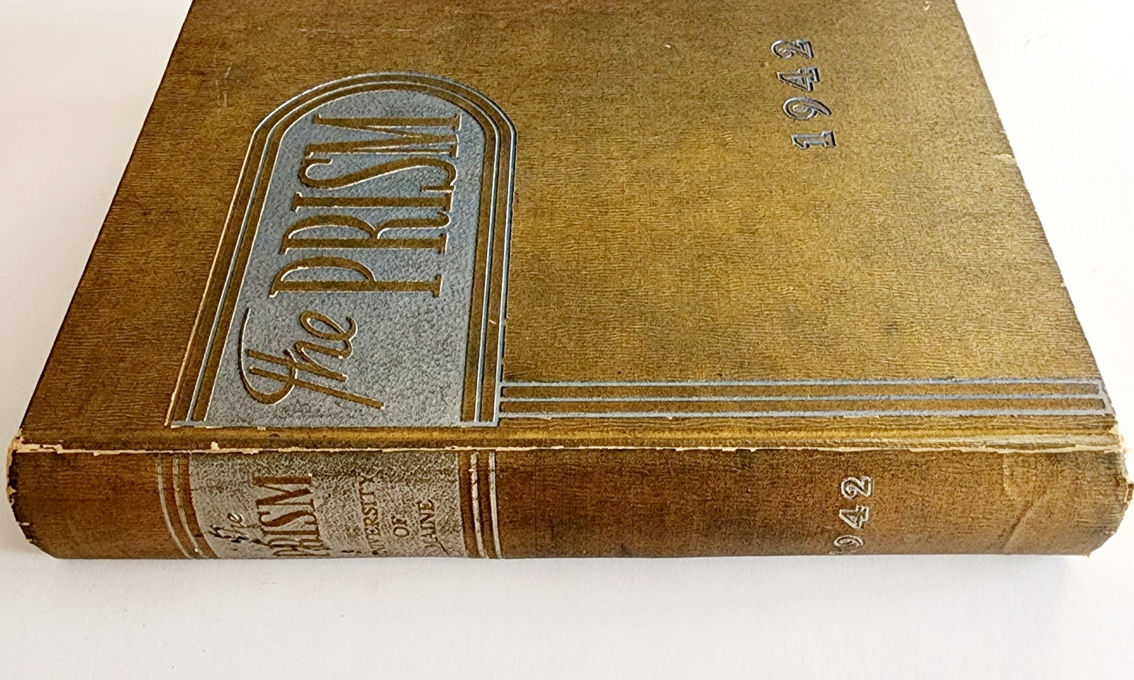 1942 The Prism Yearbook University Of Maine HC Vintage w/ Signatures WHBS